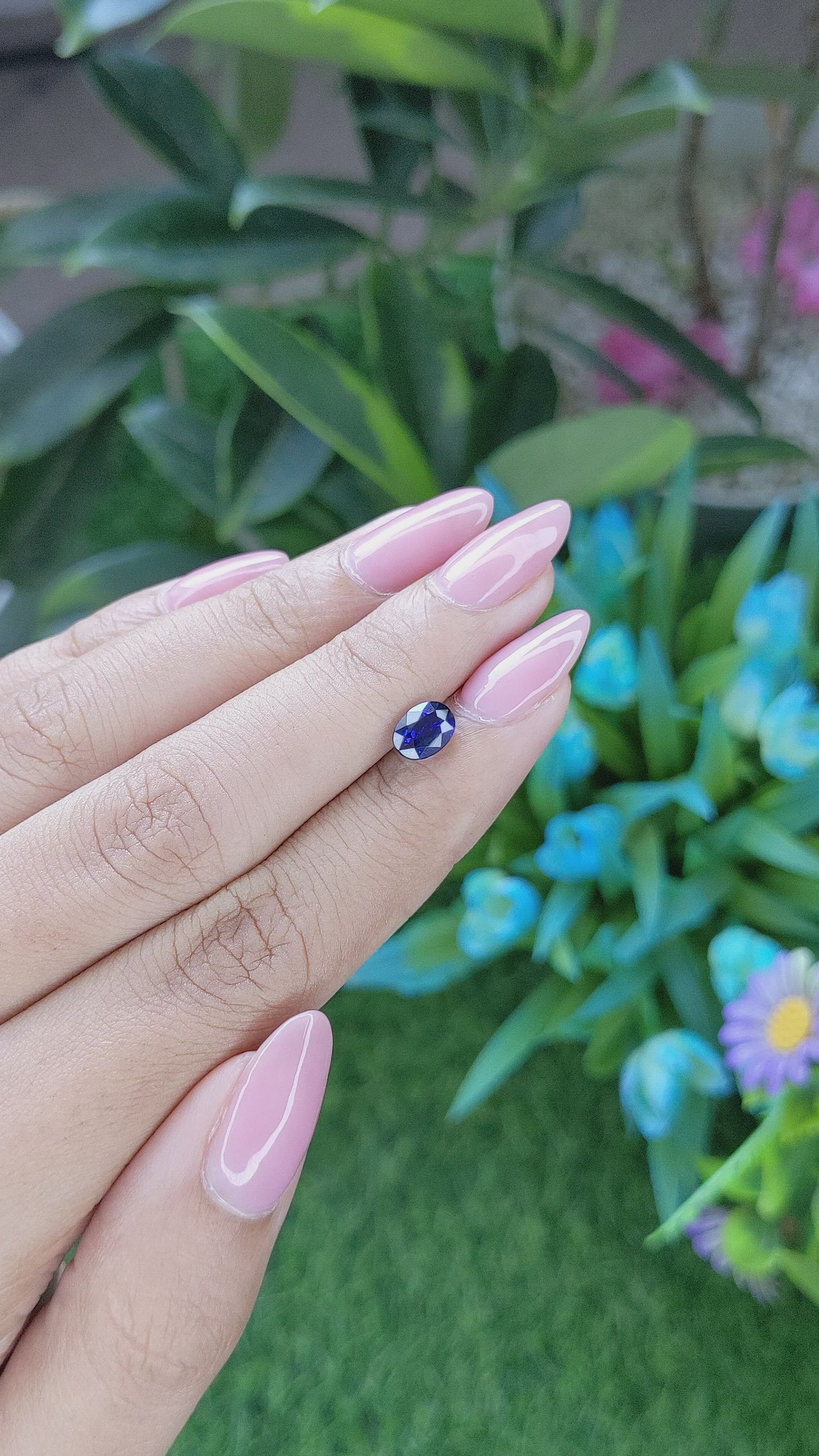 1.21 Ct. Blue Sapphire from Madagascar Size Video