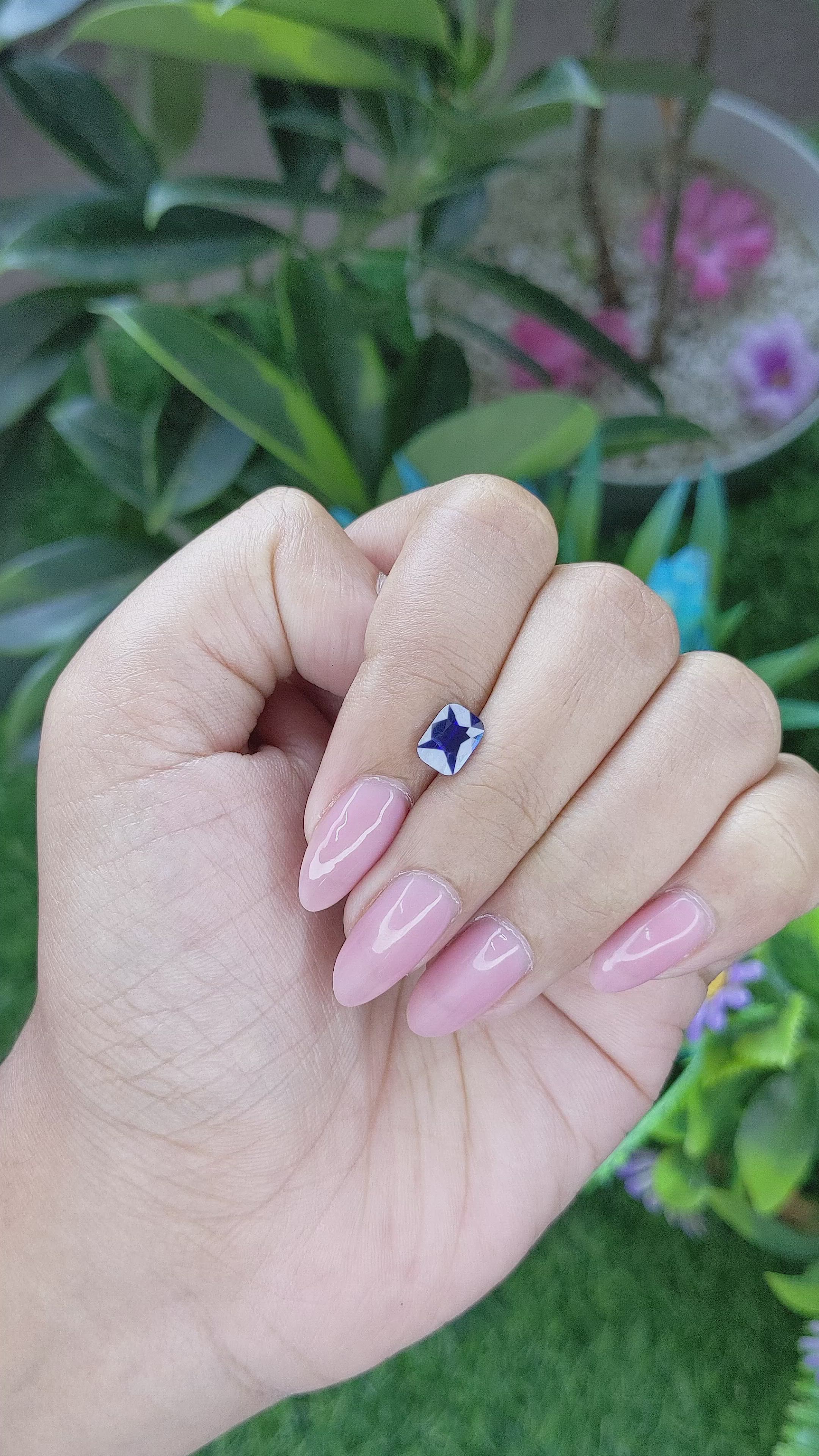 1.24 Ct. Blue Sapphire from Madagascar Size Video