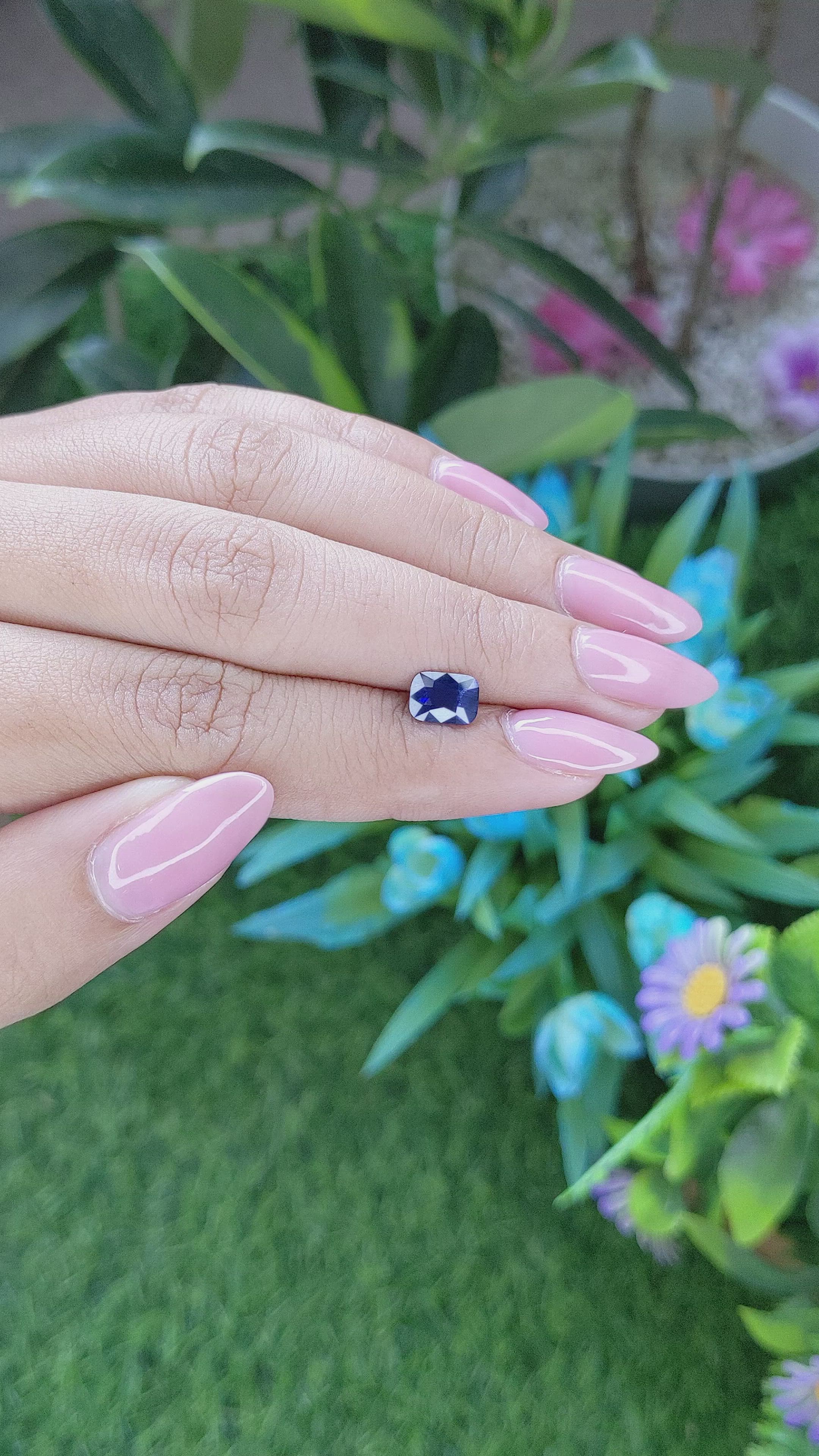 1.24 Ct. Blue Sapphire from Madagascar Size Video