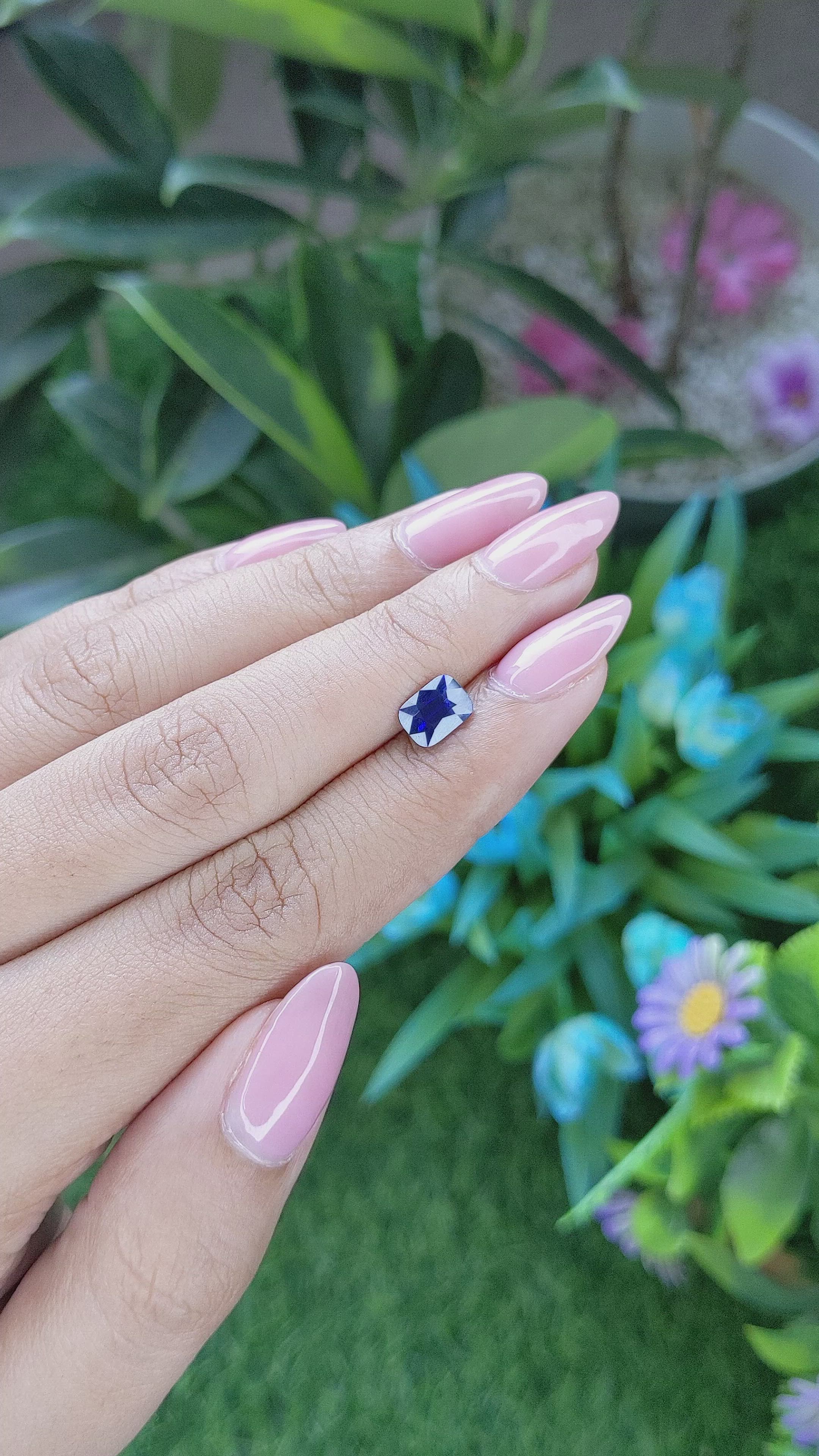 1.24 Ct. Blue Sapphire from Madagascar Size Video