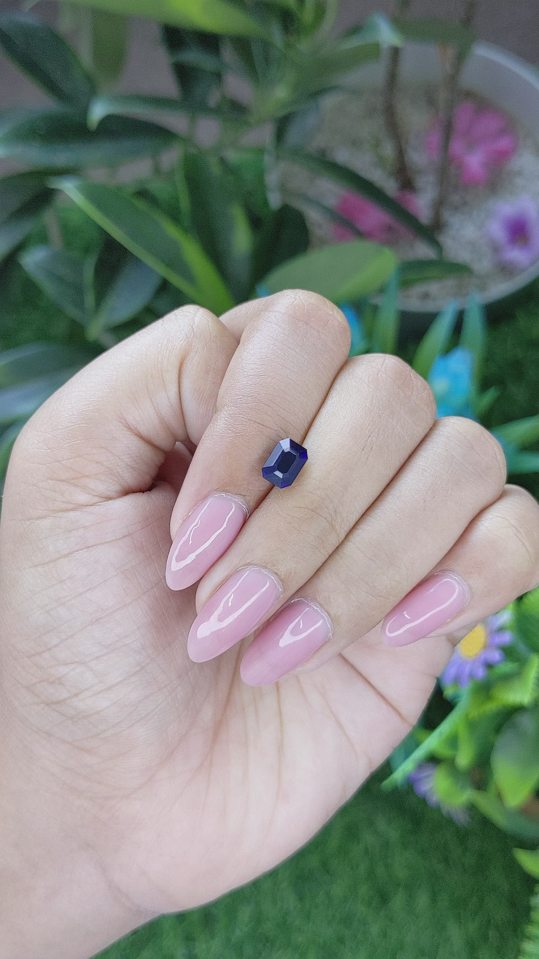 1.55 Ct. Blue Sapphire from Madagascar Size Video