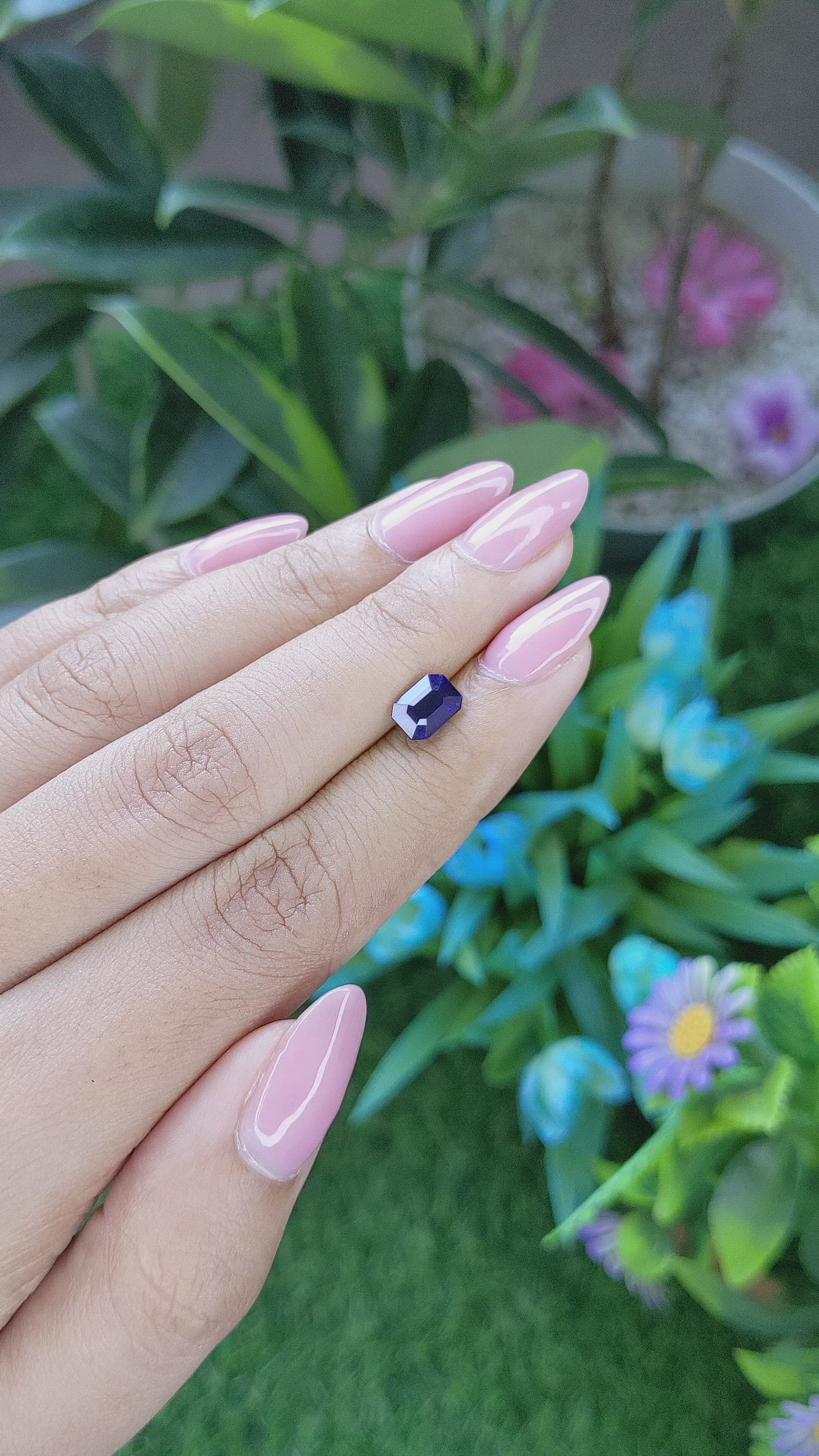 1.55 Ct. Blue Sapphire from Madagascar Size Video