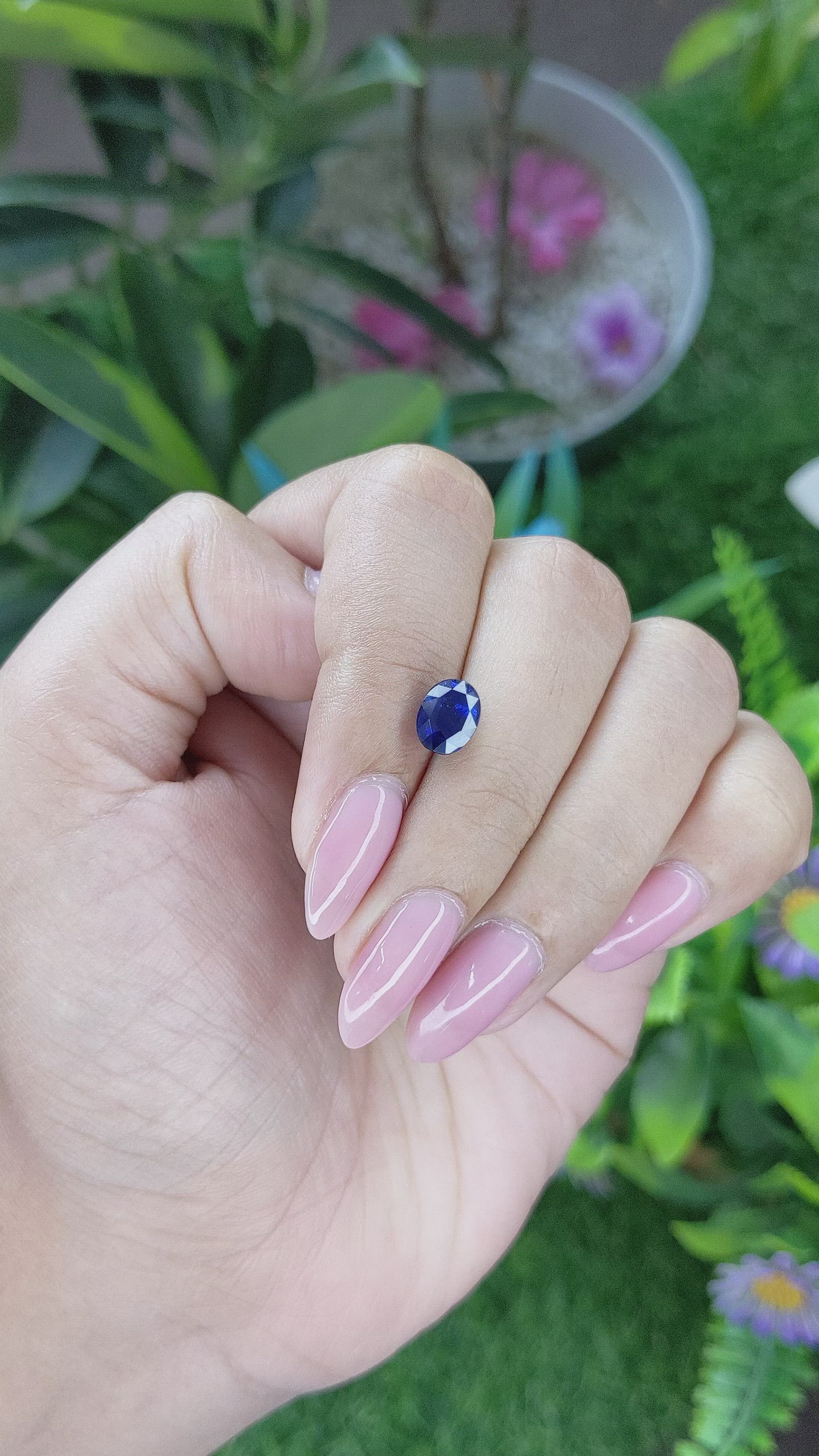 2.01 Ct. Blue Sapphire from Tanzania Size Video