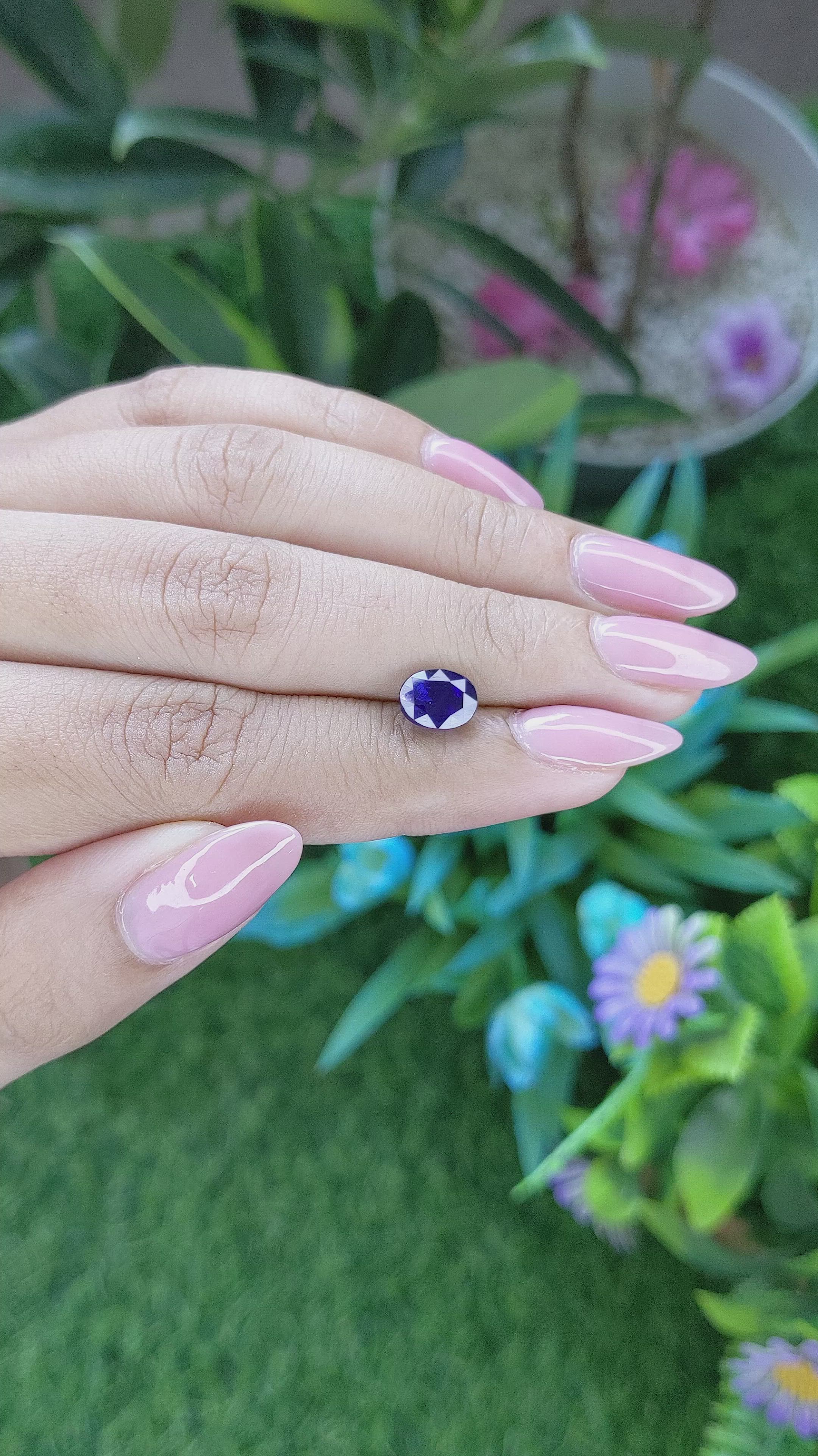 2.01 Ct. Blue Sapphire from Tanzania Size Video