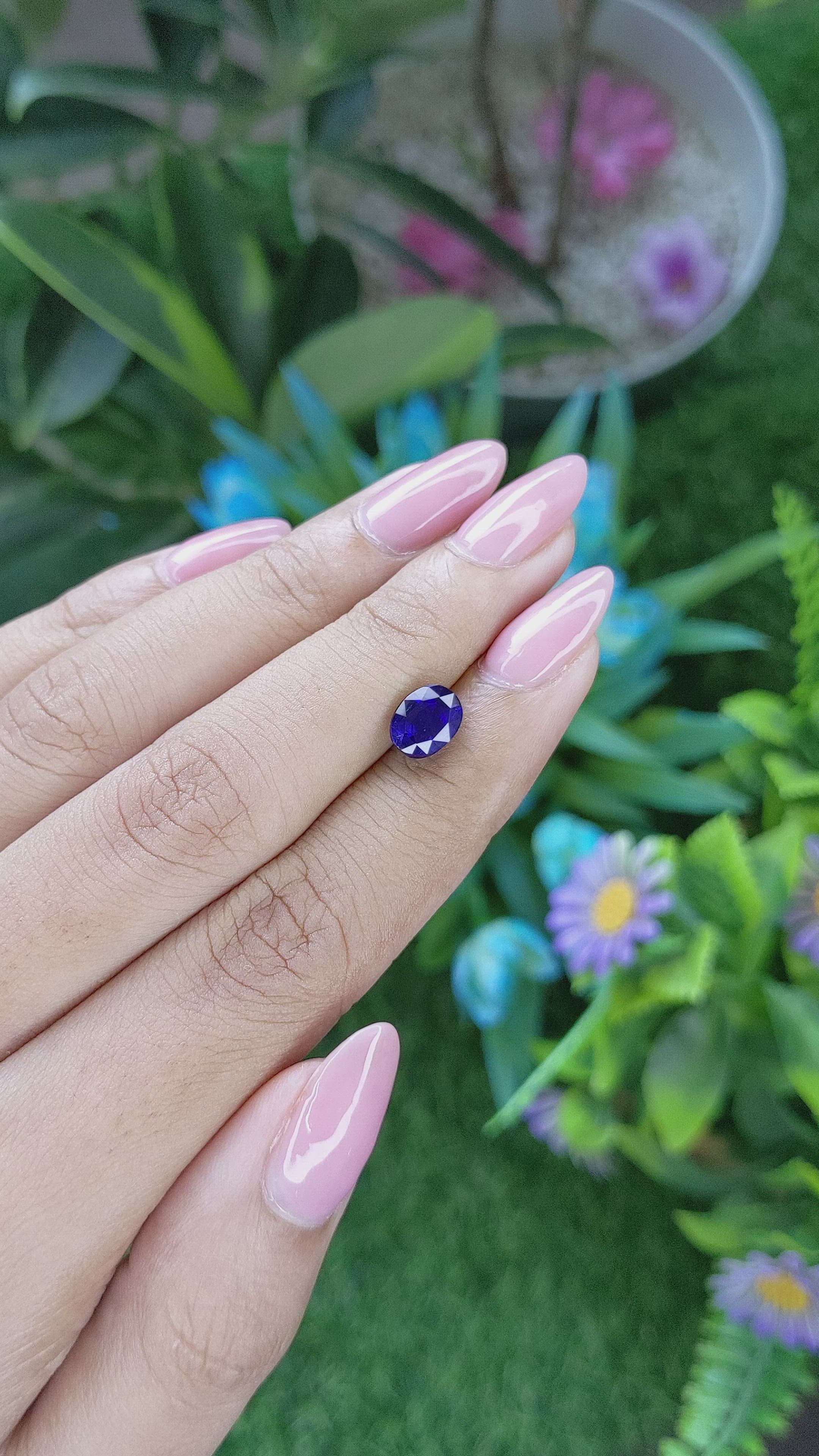 2.01 Ct. Blue Sapphire from Tanzania Size Video