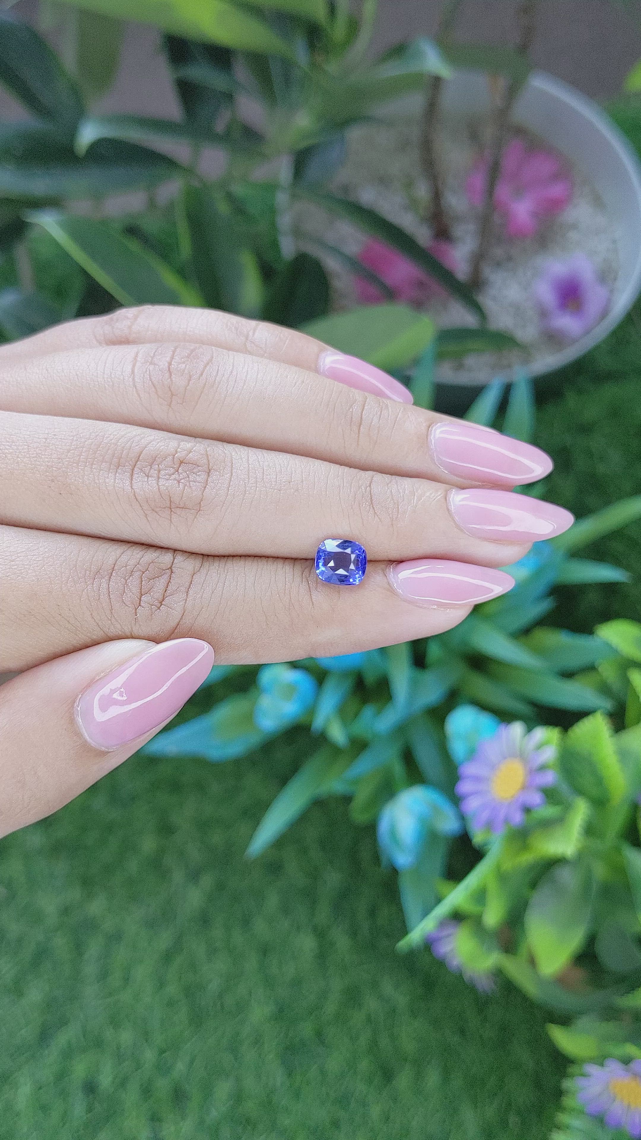 2.01 Ct. Blue Sapphire from Tanzania Size Video