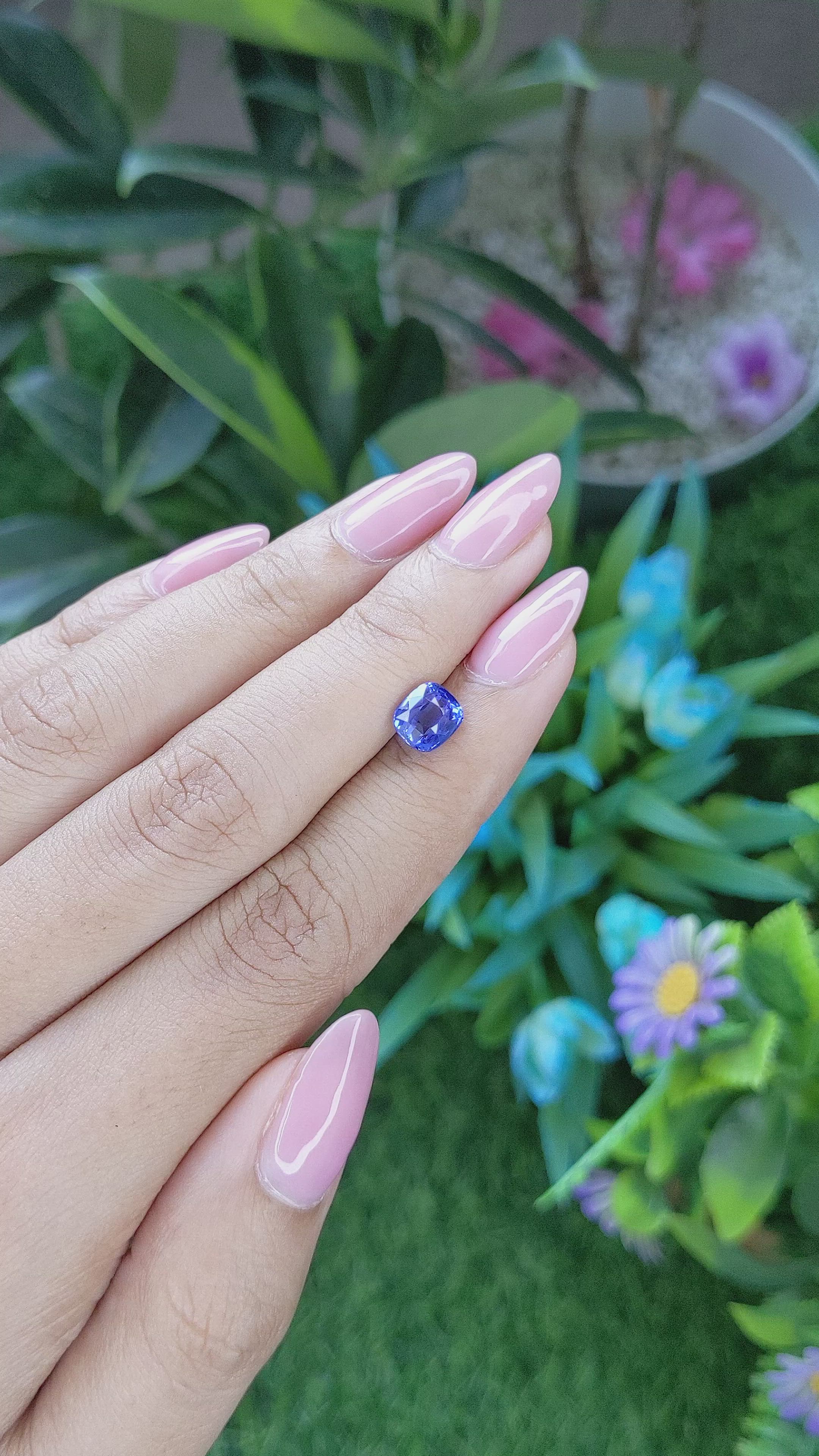 2.01 Ct. Blue Sapphire from Tanzania Size Video