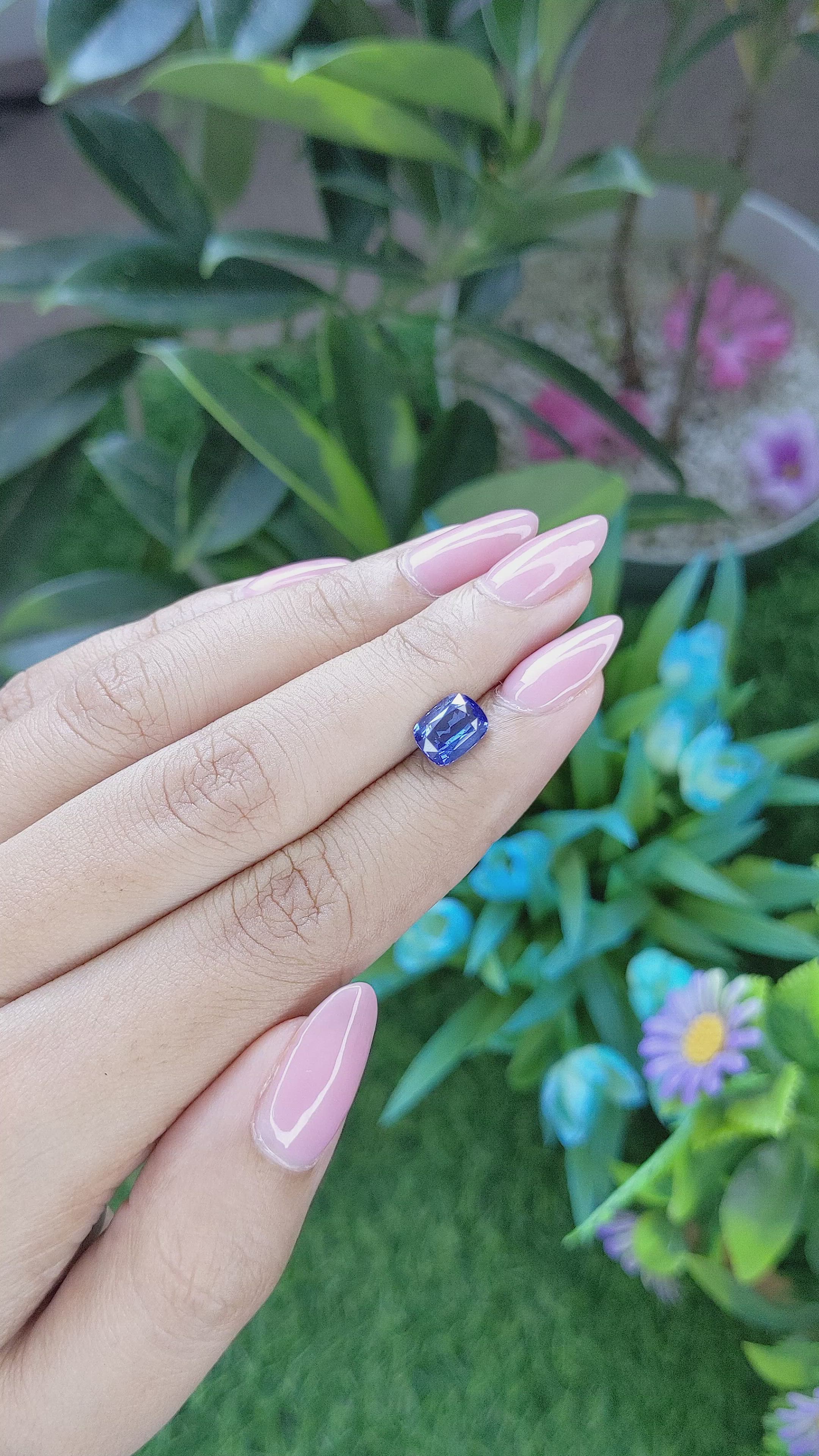 2.02 Ct. Blue Sapphire from Tanzania Size Video