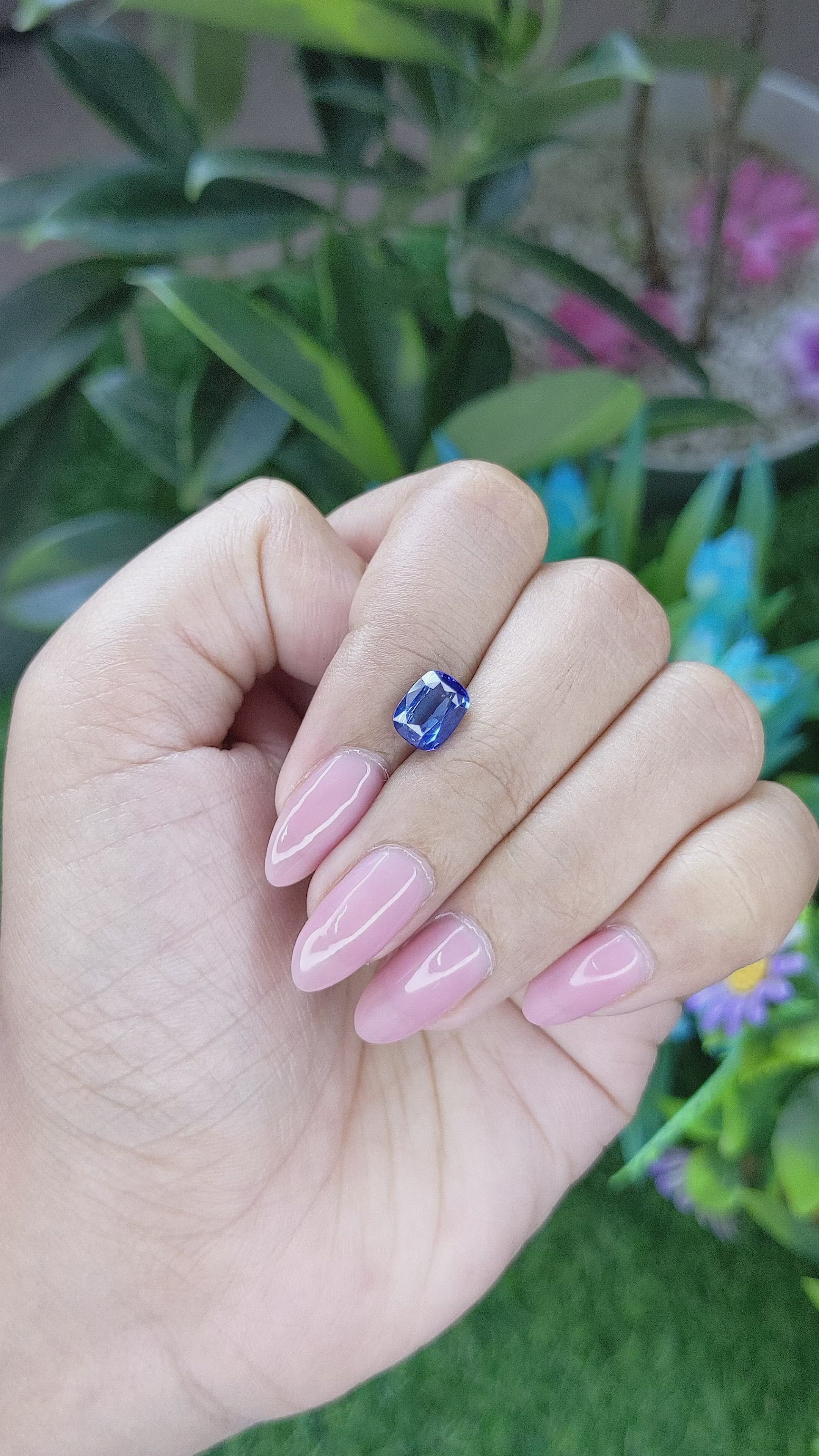 2.02 Ct. Blue Sapphire from Tanzania Size Video