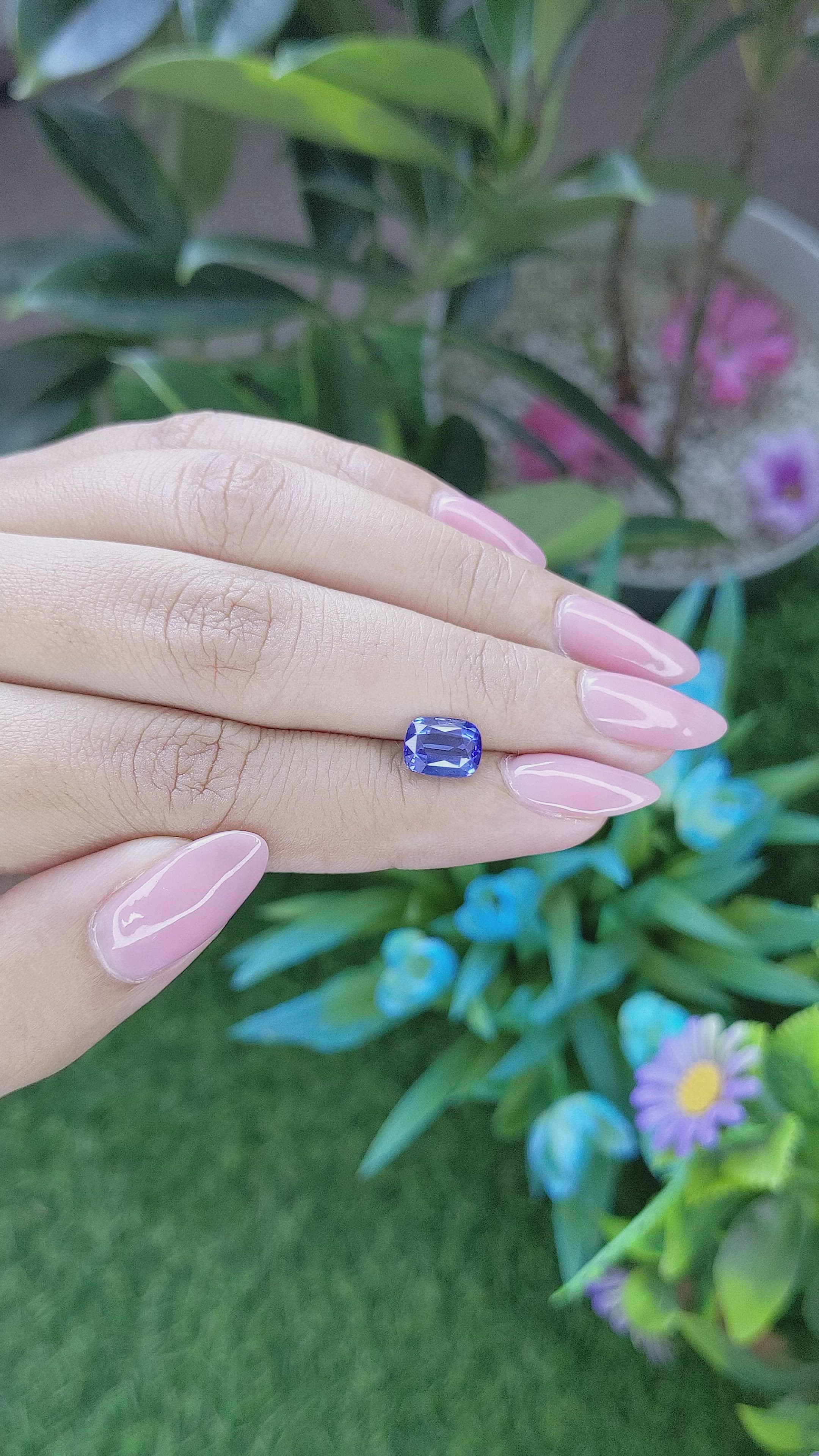 2.02 Ct. Blue Sapphire from Tanzania Size Video