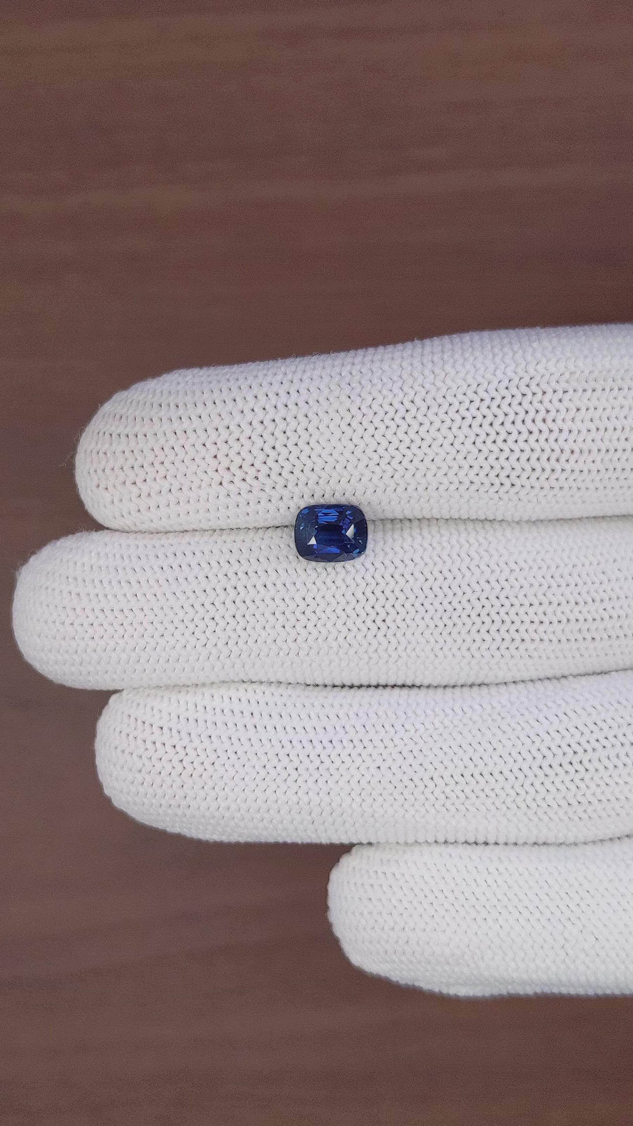 2.04 Ct. Blue Sapphire from Tanzania Size Video