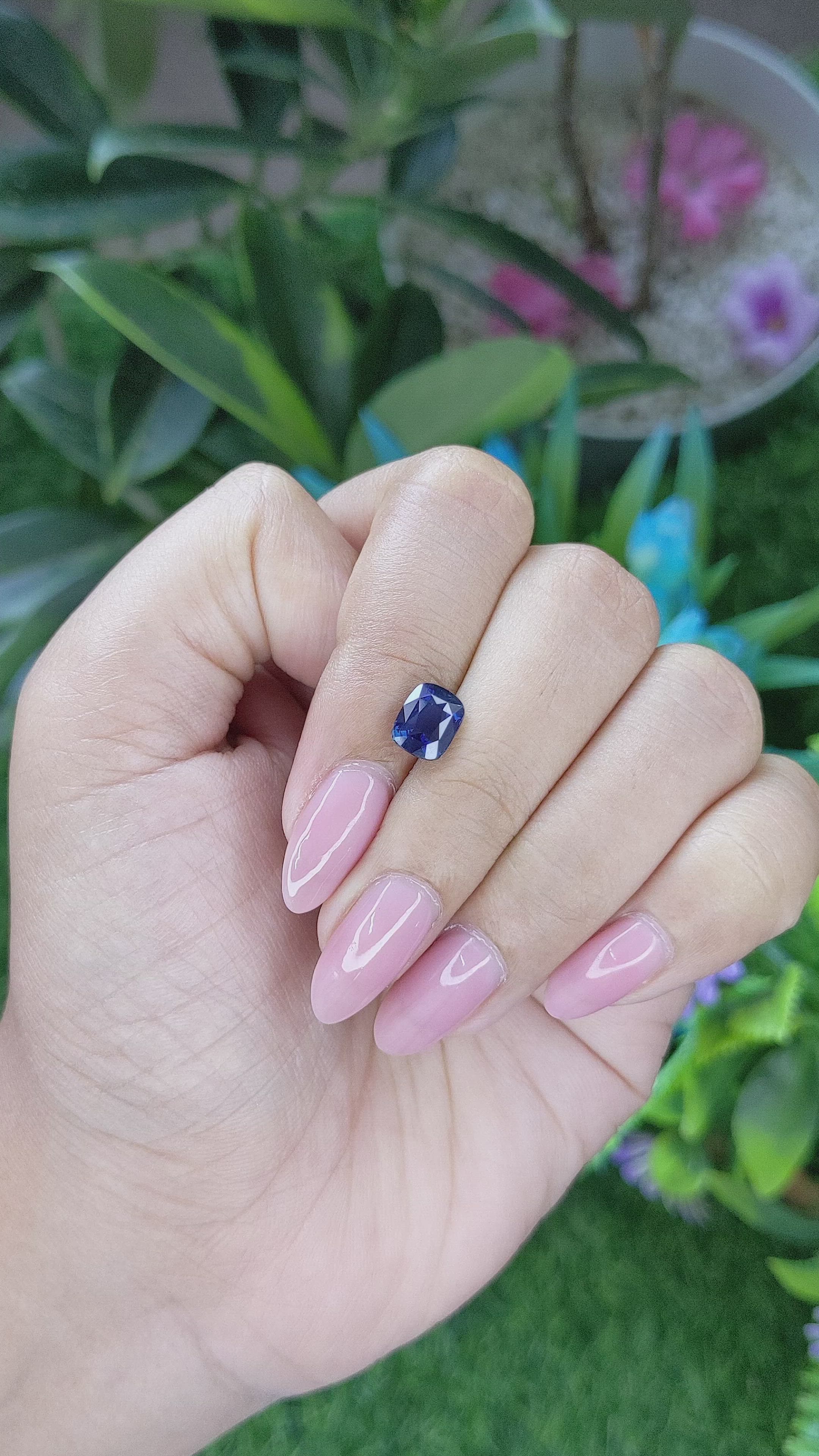 2.04 Ct. Blue Sapphire from Tanzania Size Video
