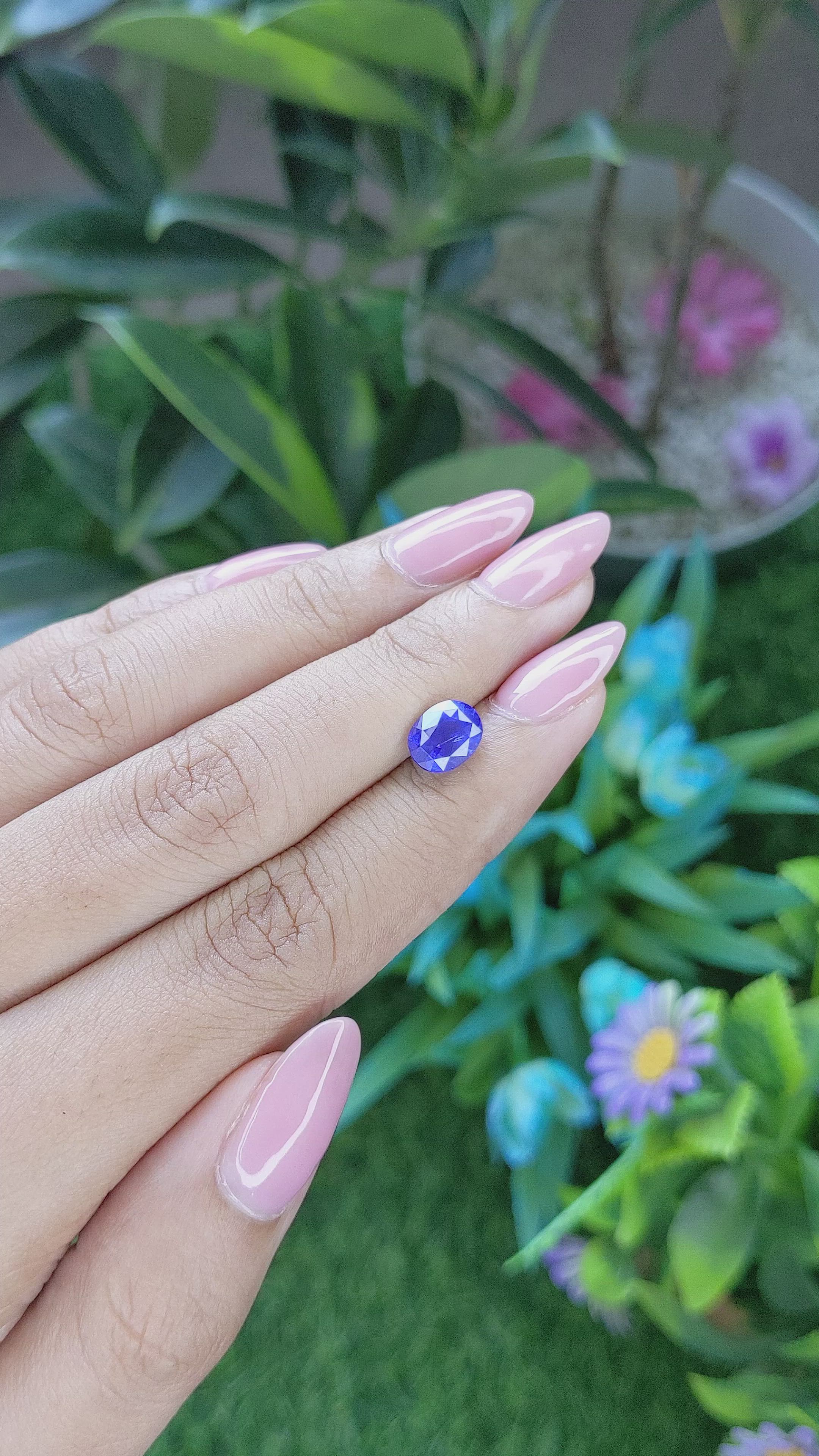 2.08 Ct. Blue Sapphire from Tanzania Size Video