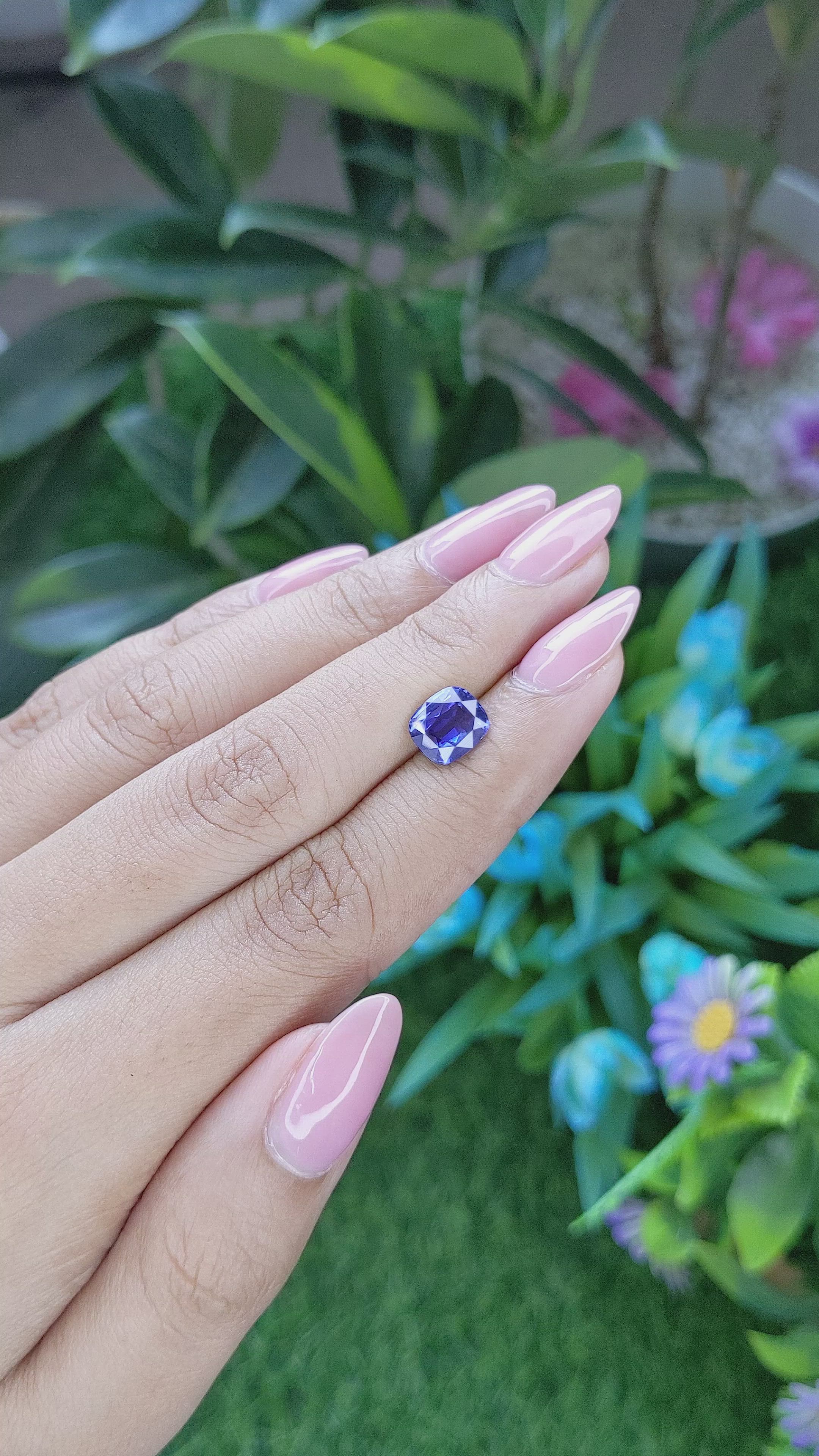 2.18 Ct. Blue Sapphire from Tanzania Size Video