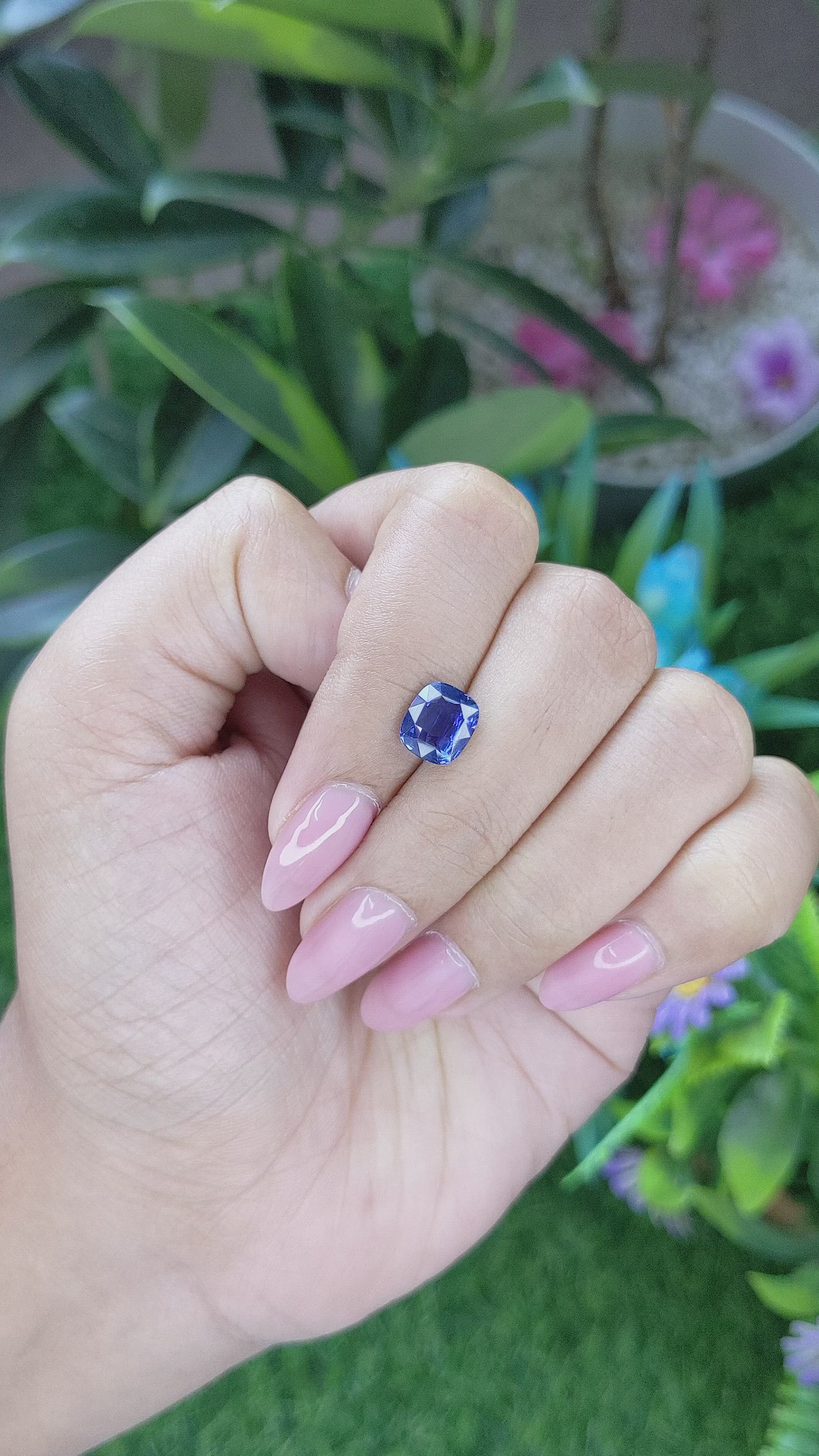 2.18 Ct. Blue Sapphire from Tanzania Size Video