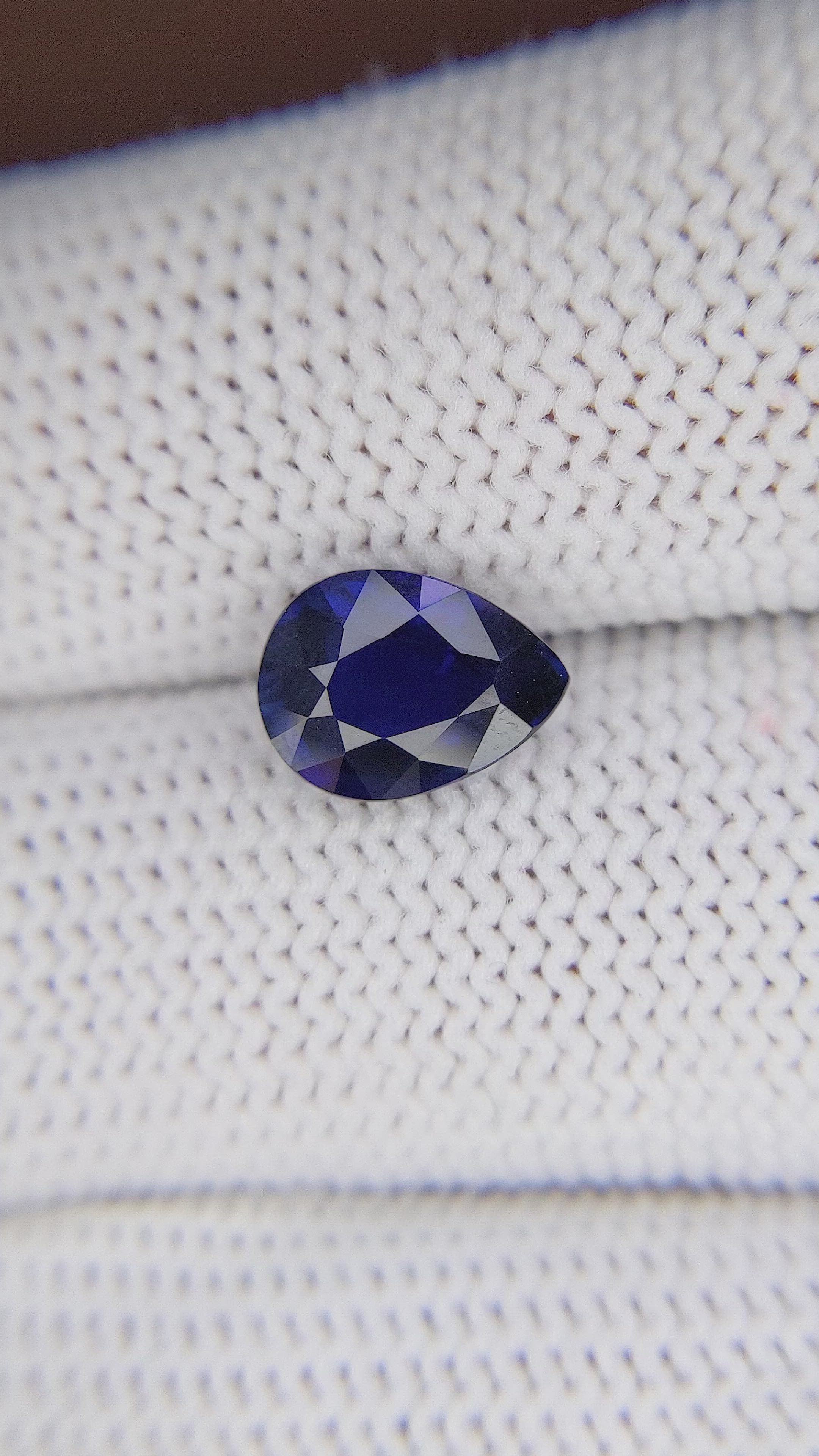 2.20 Ct. Blue Sapphire from Madagascar Size Video