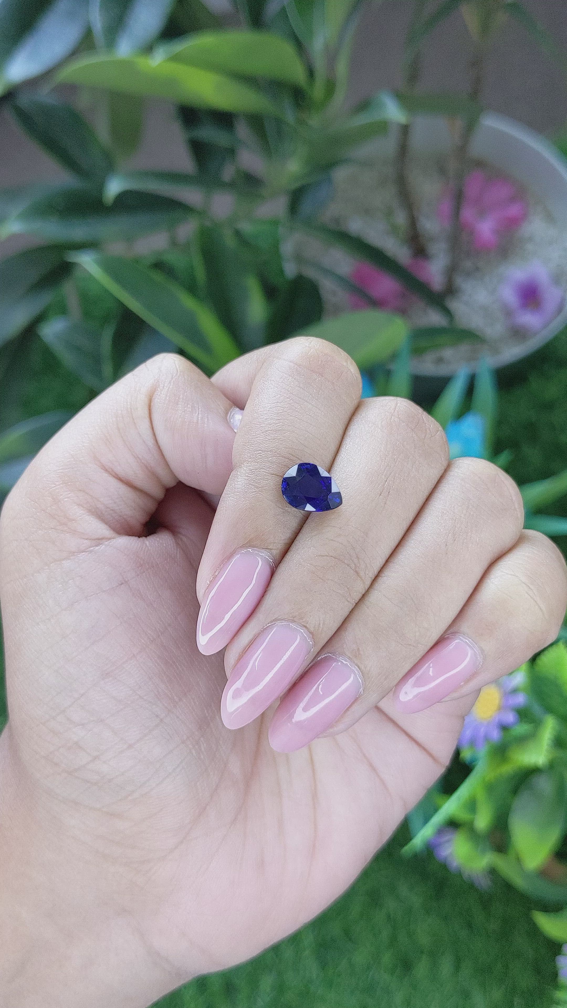 2.20 Ct. Blue Sapphire from Madagascar Size Video