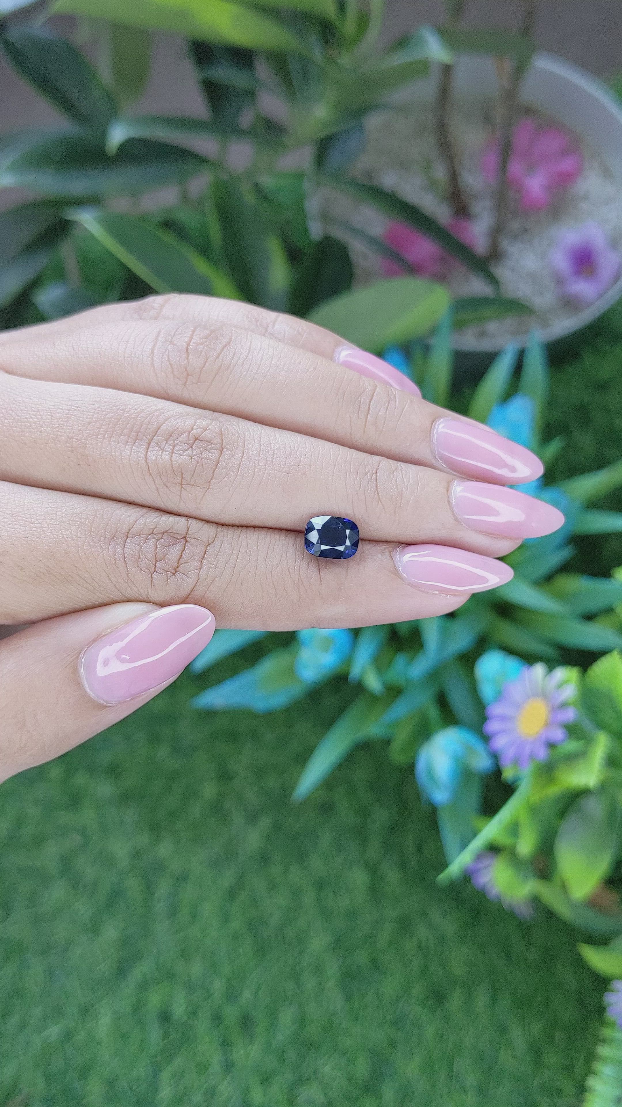 2.22 Ct. Blue Sapphire from Madagascar Size Video