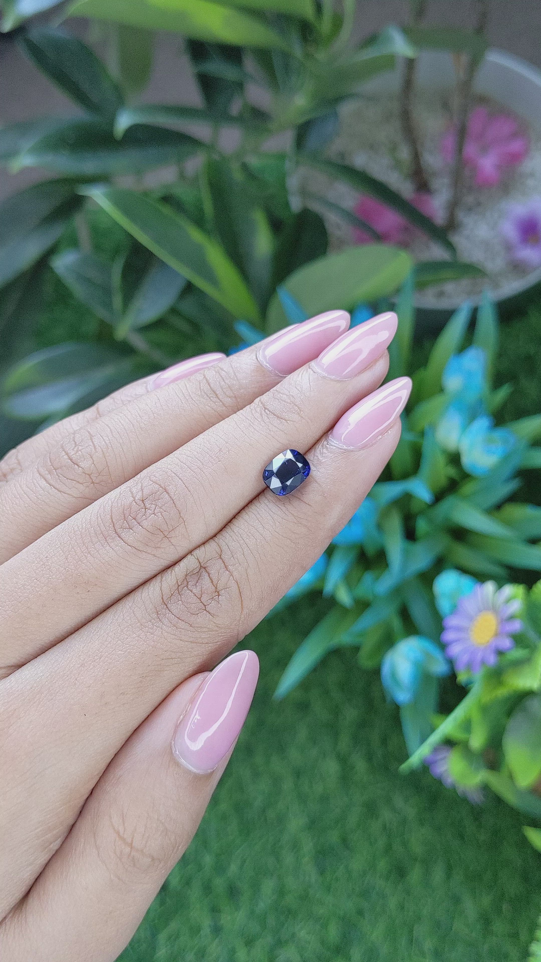 2.22 Ct. Blue Sapphire from Madagascar Size Video