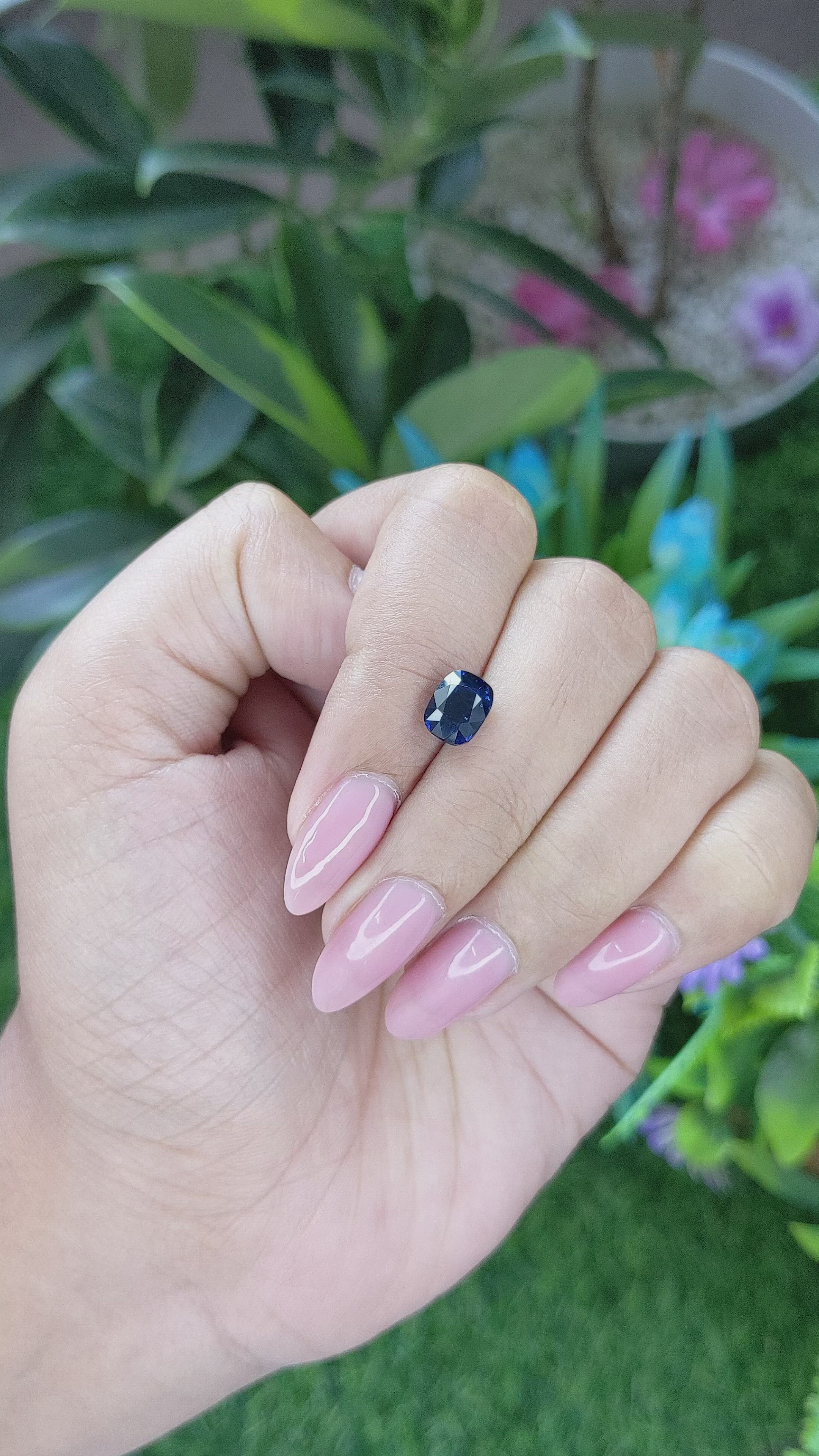 2.22 Ct. Blue Sapphire from Madagascar Size Video