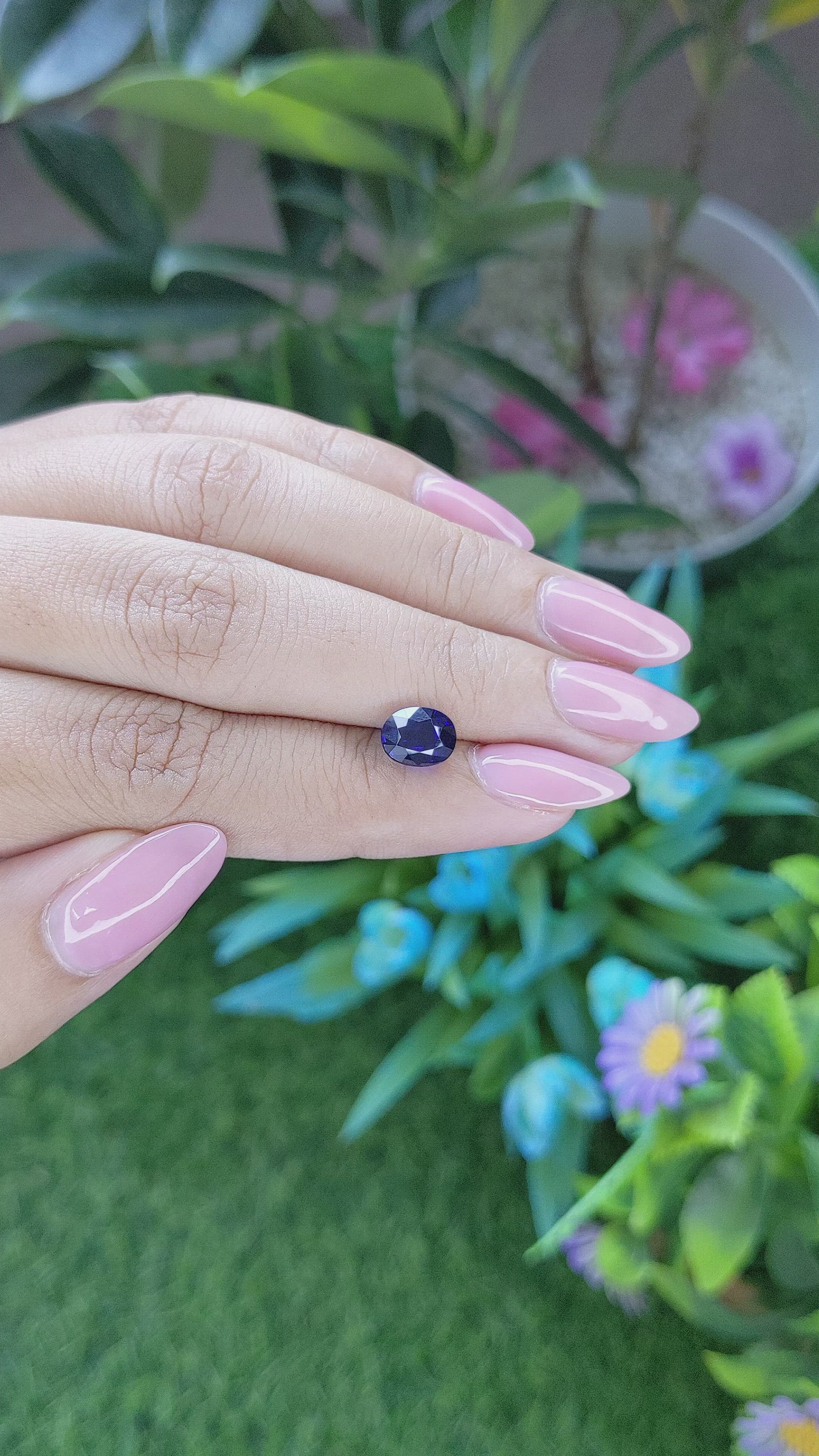 2.30 Ct. Blue Sapphire from Madagascar Size Video