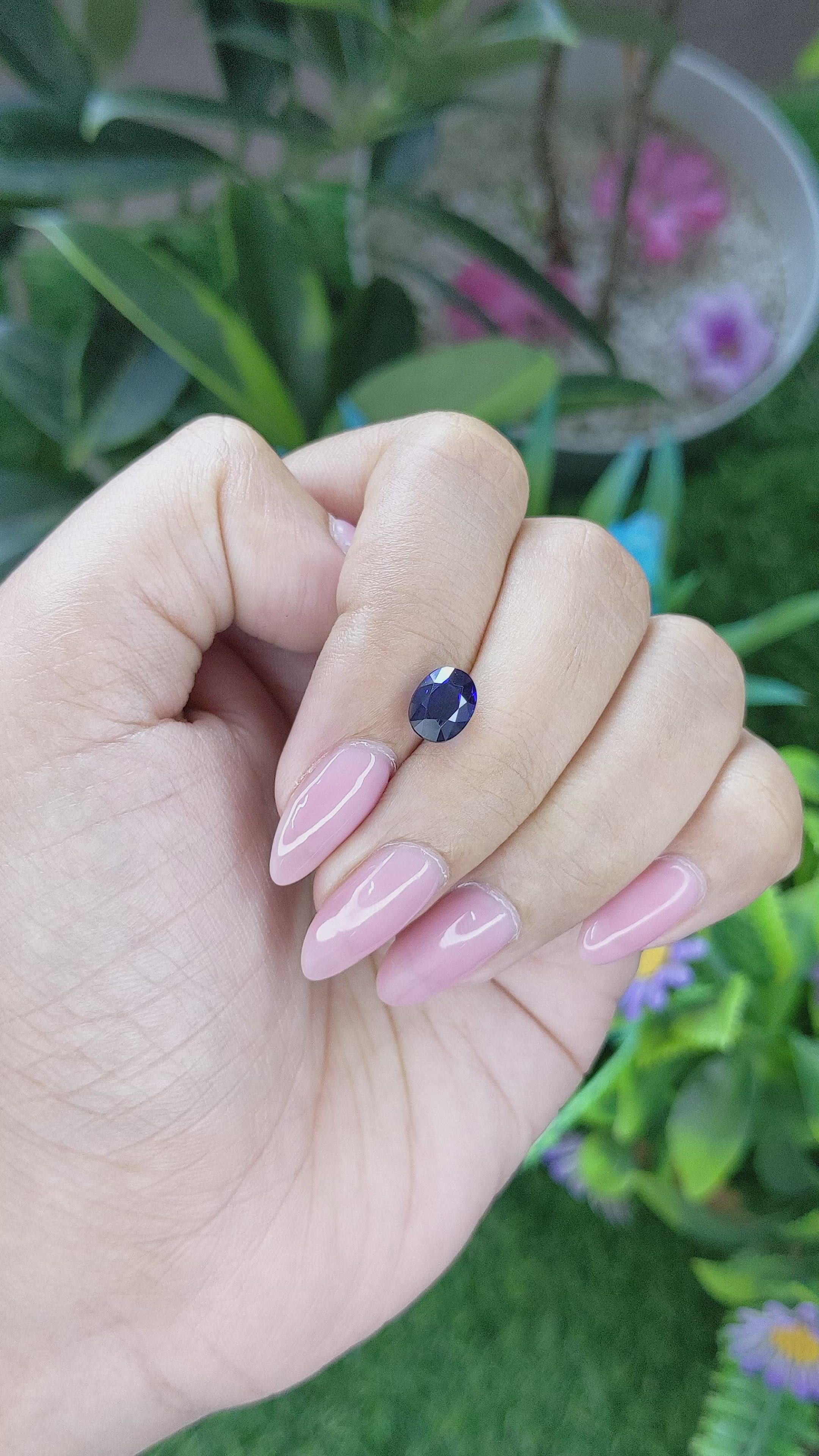 2.30 Ct. Blue Sapphire from Madagascar Size Video