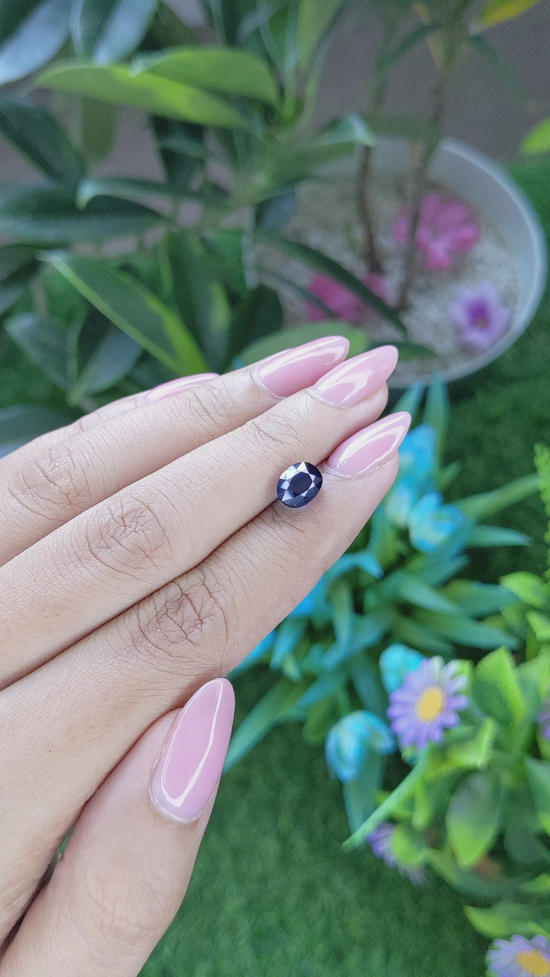 2.30 Ct. Blue Sapphire from Madagascar Size Video