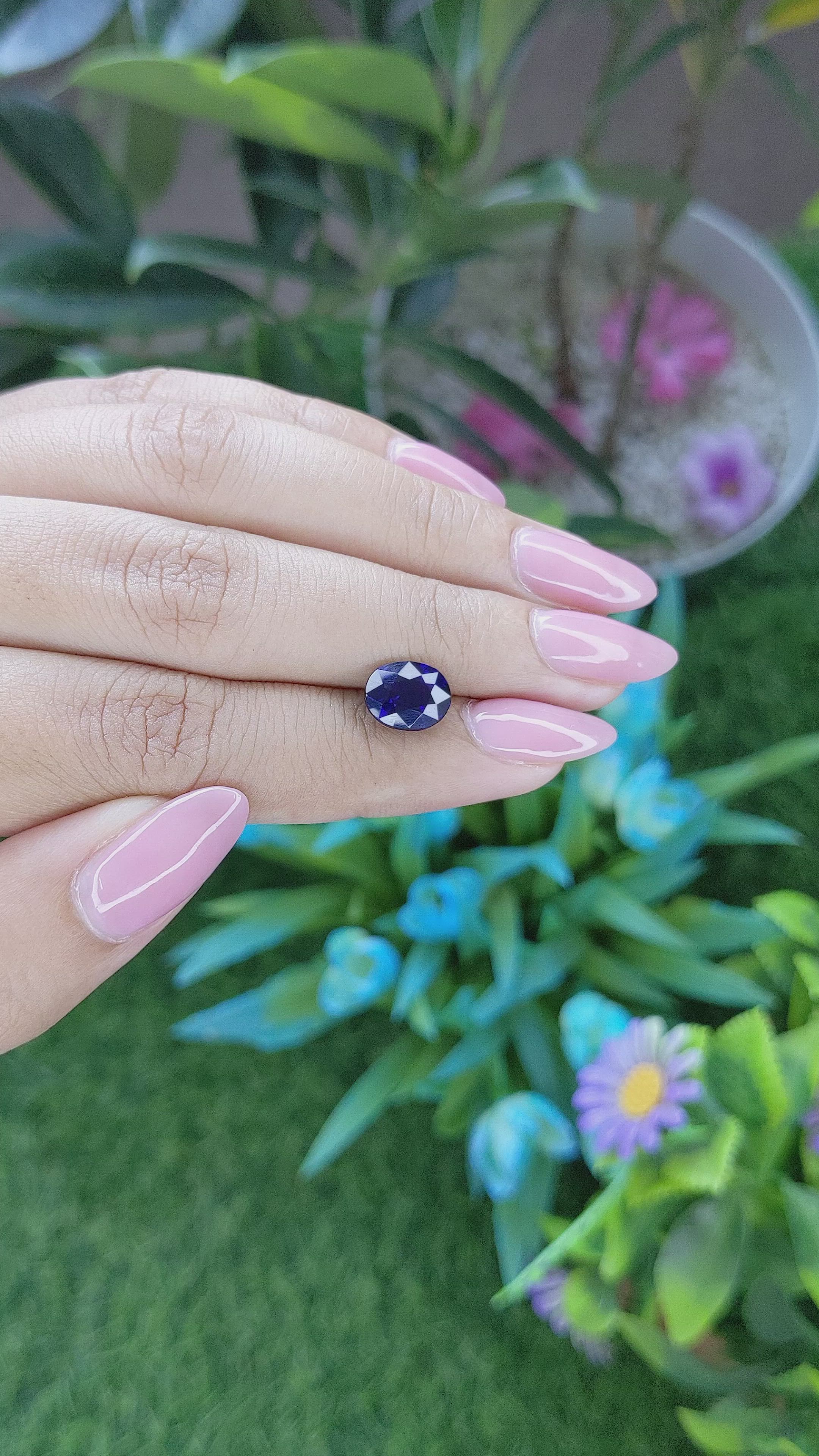 2.74 Ct. Blue Sapphire from Tanzania Size Video