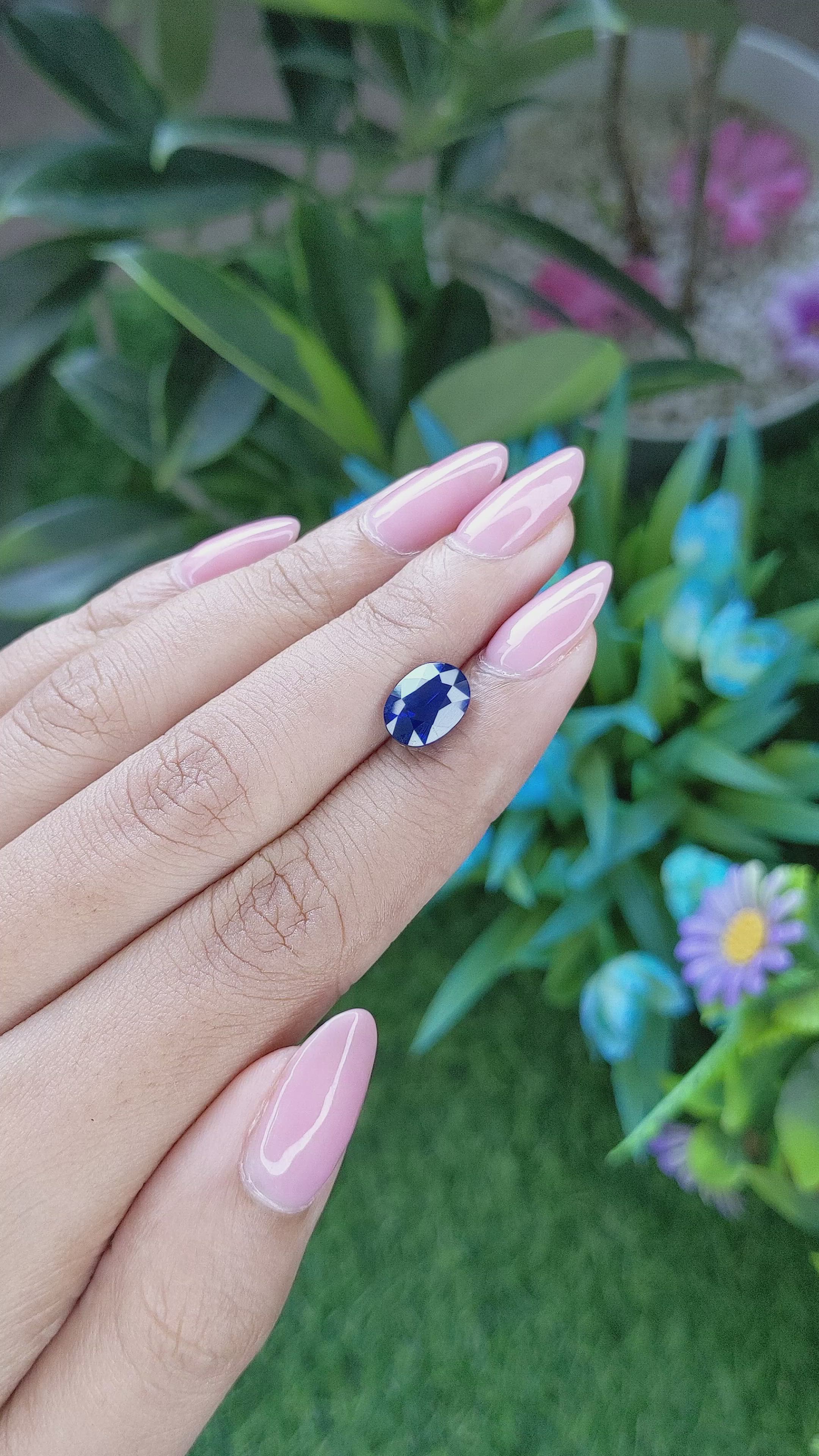 3.05 Ct. Blue Sapphire from Tanzania Size Video