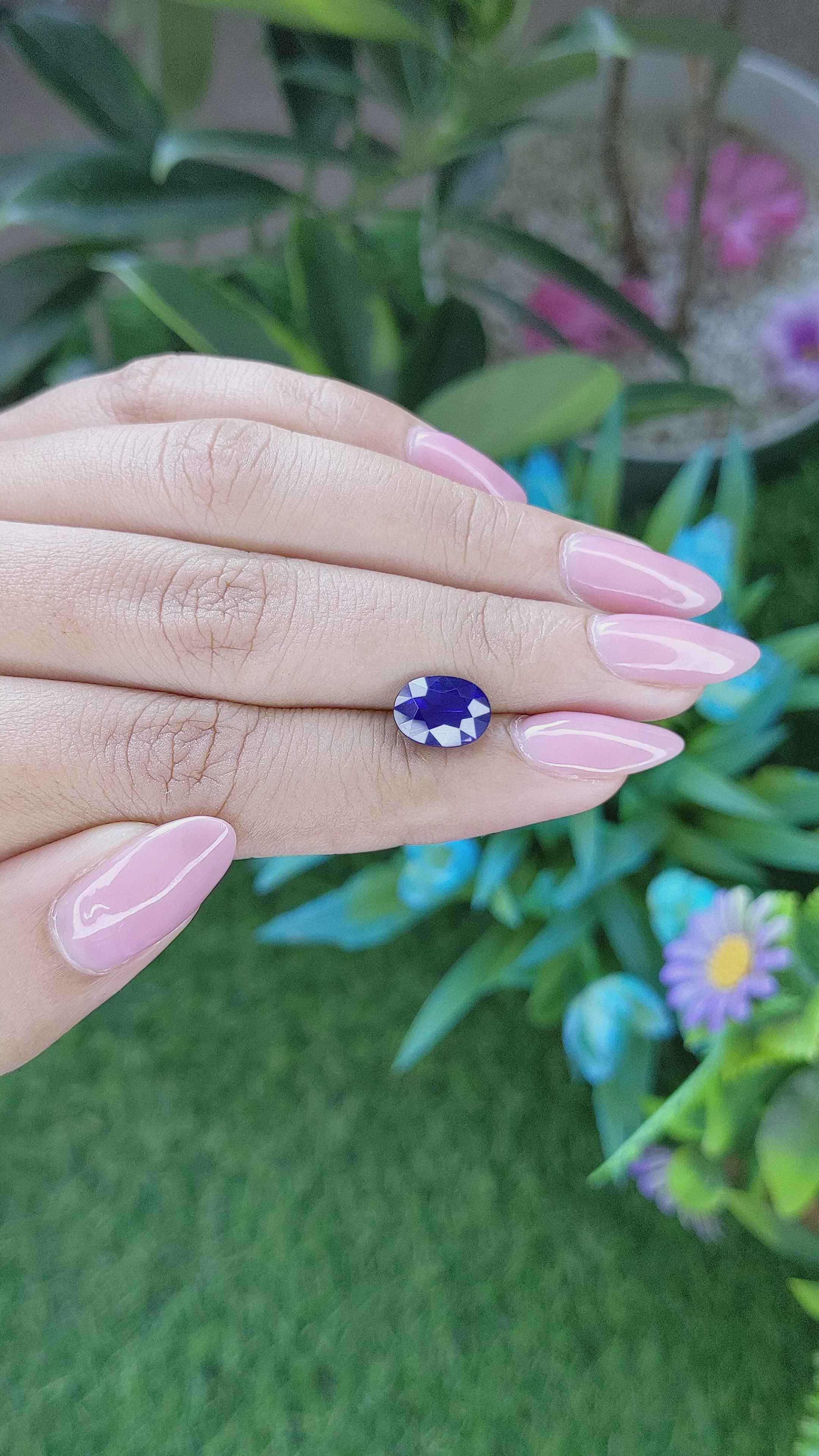 3.05 Ct. Blue Sapphire from Tanzania Size Video