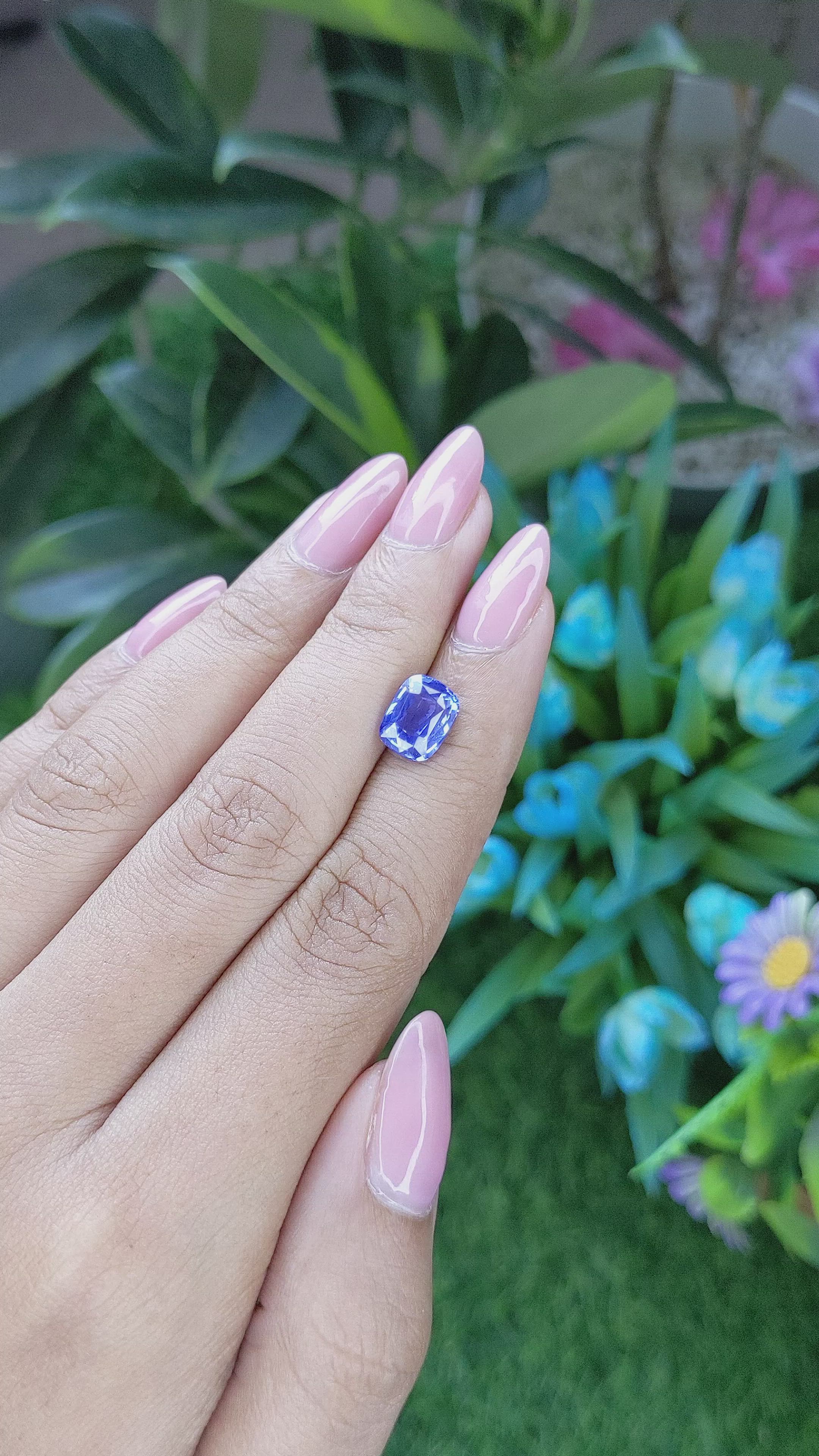 3.06 Ct. Blue Sapphire from Madagascar Size Video