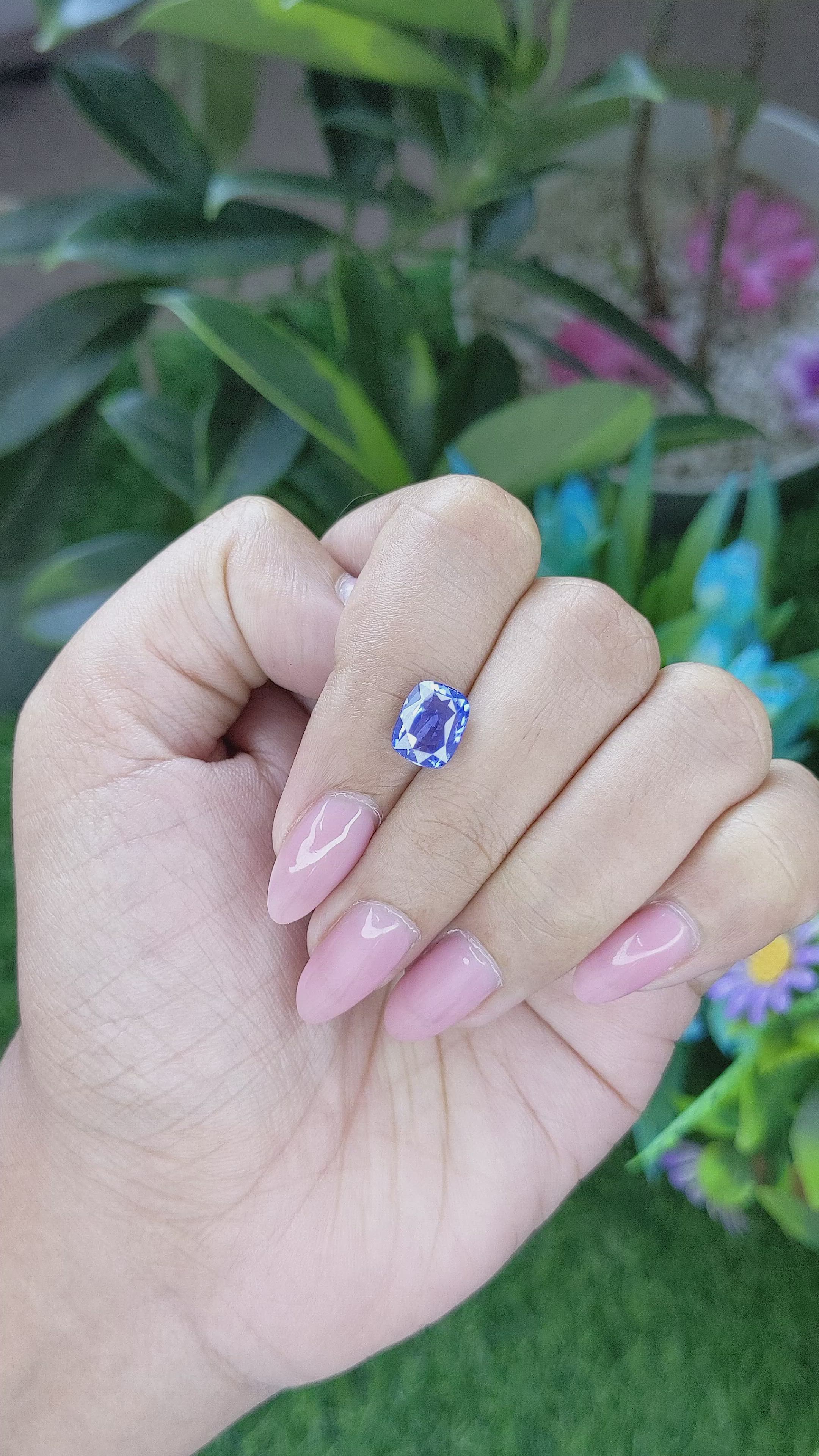 3.06 Ct. Blue Sapphire from Madagascar Size Video