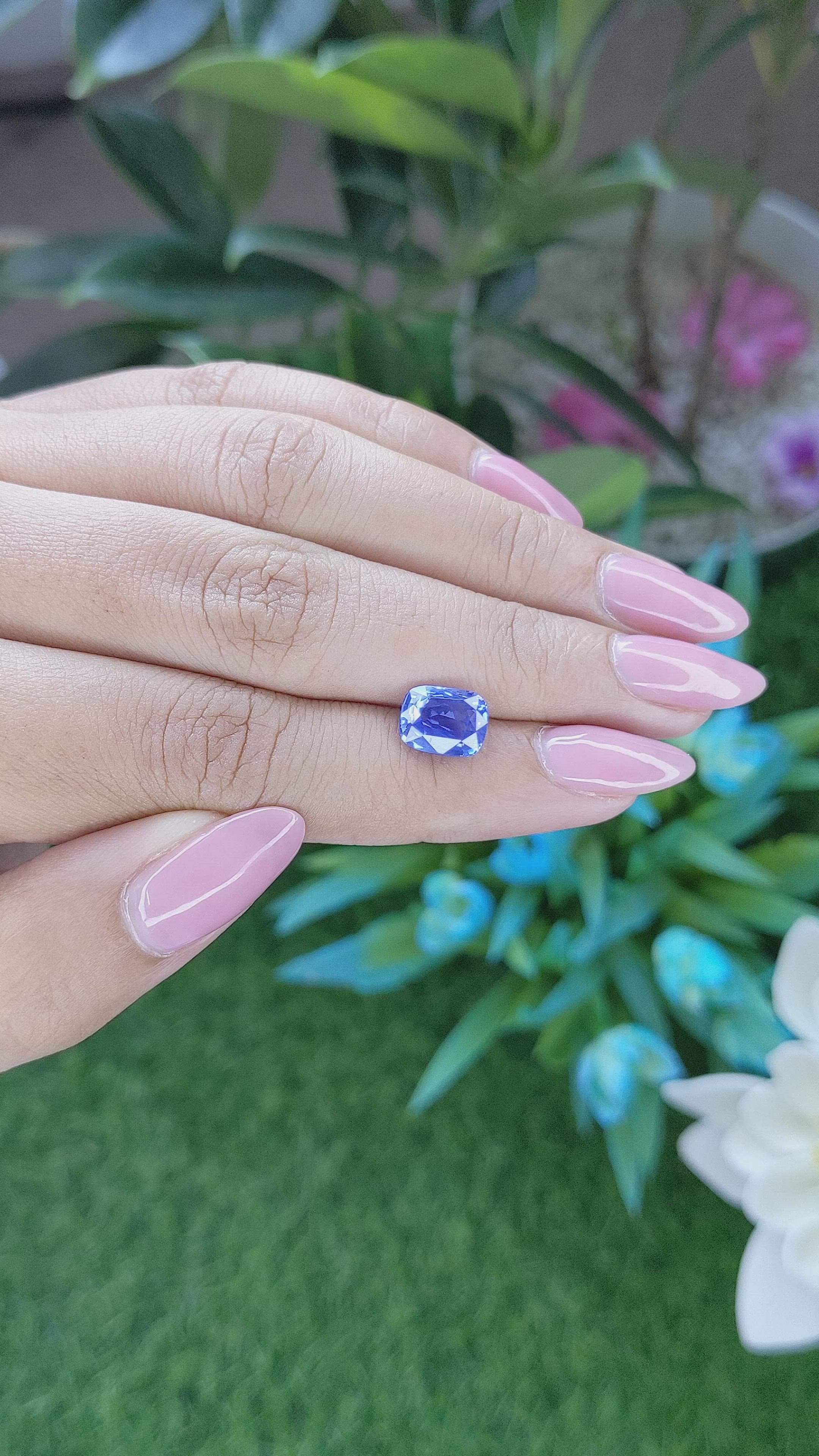 3.06 Ct. Blue Sapphire from Madagascar Size Video