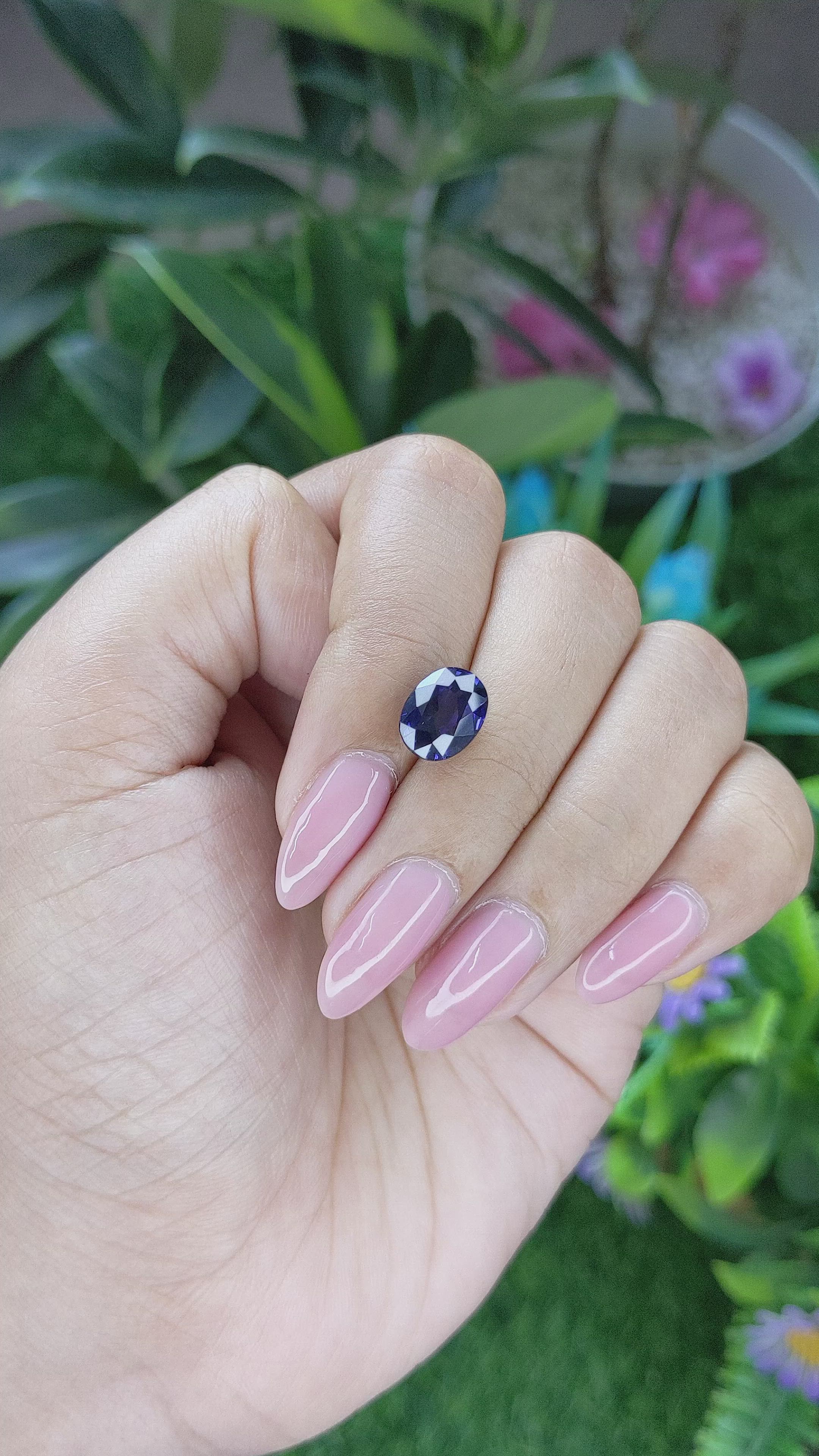 3.32 Ct. Blue Sapphire from Madagascar Size Video