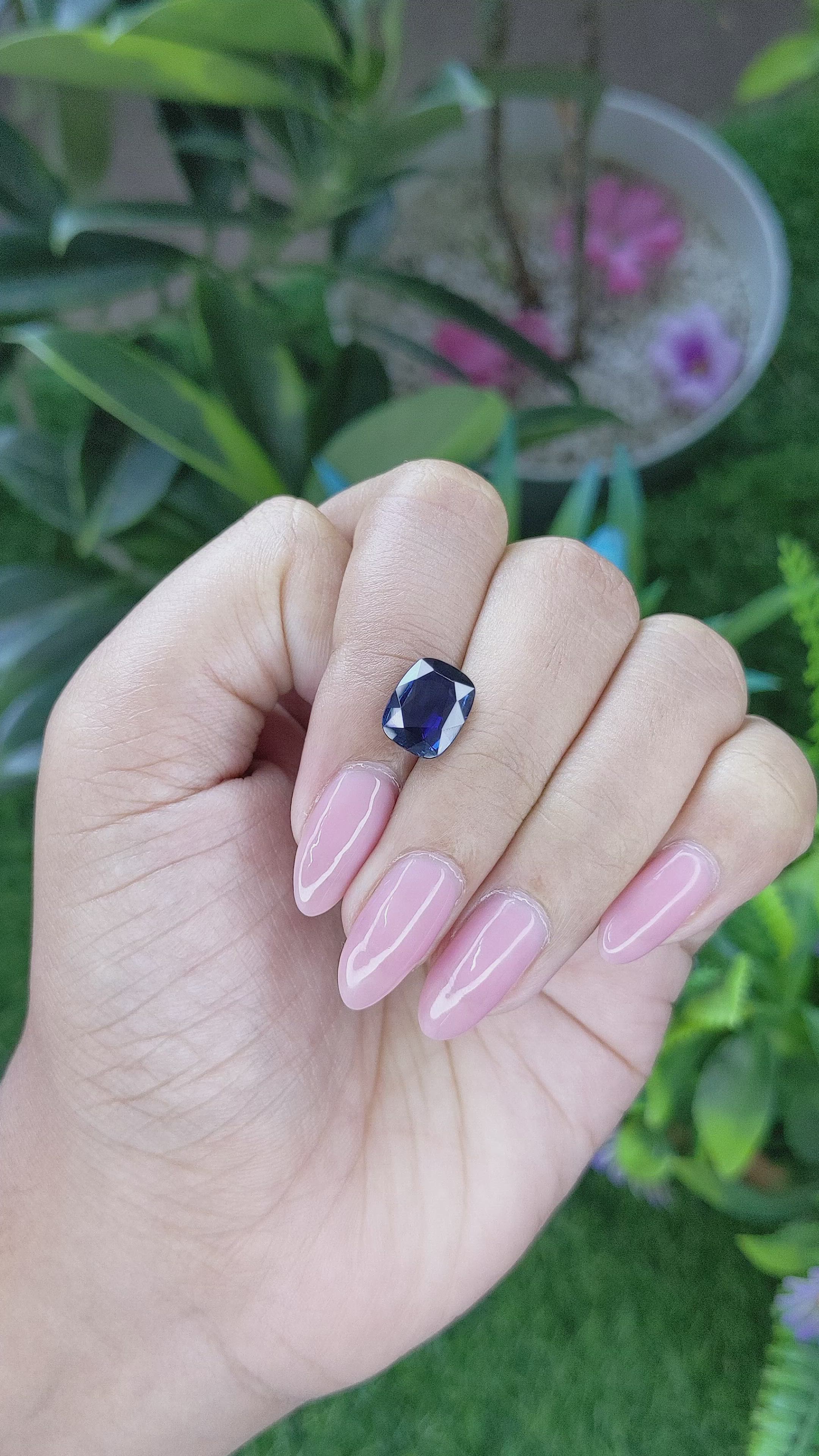 3.52 Ct. Blue Sapphire from Madagascar Size Video