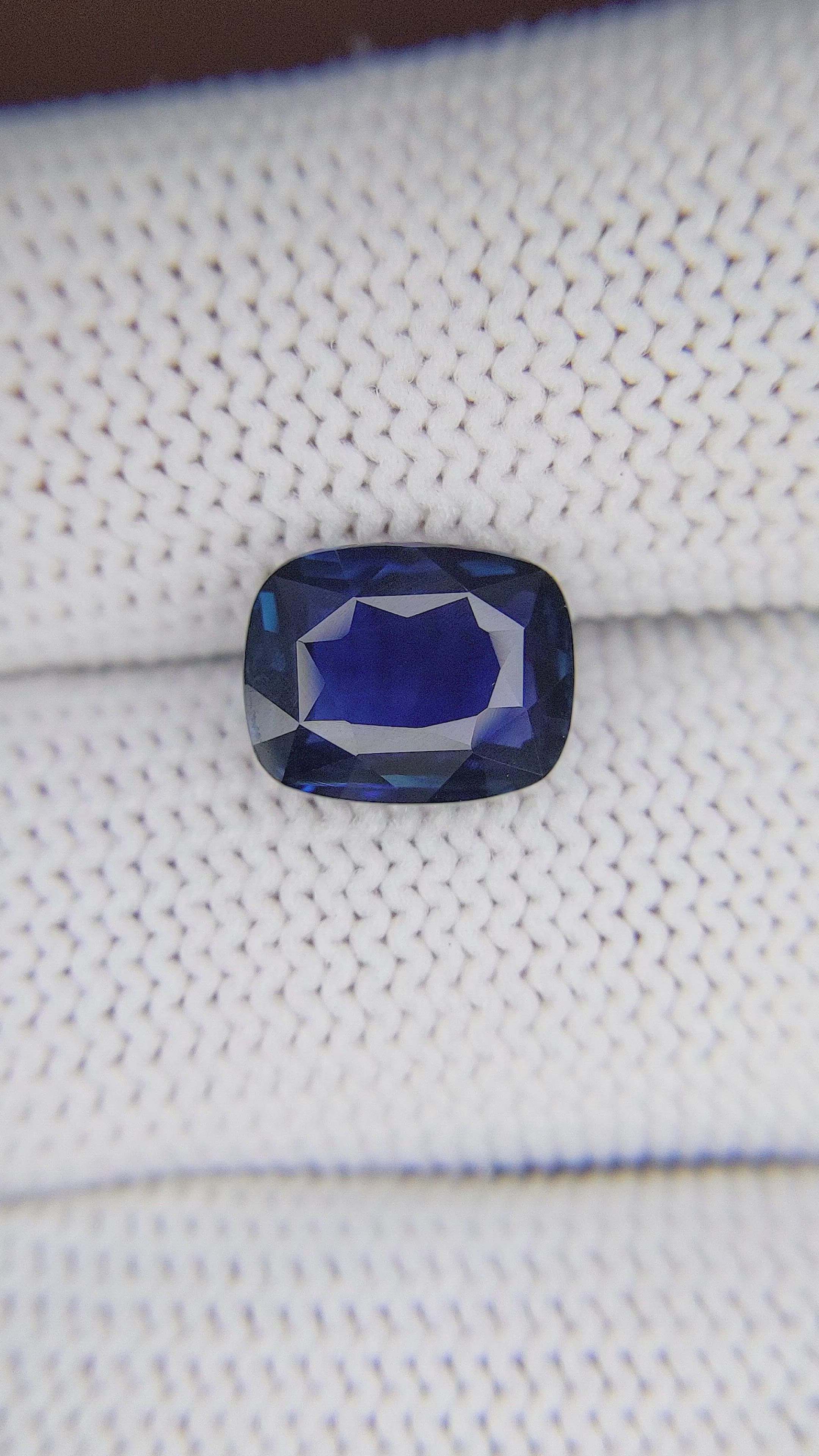 3.52 Ct. Blue Sapphire from Madagascar Size Video
