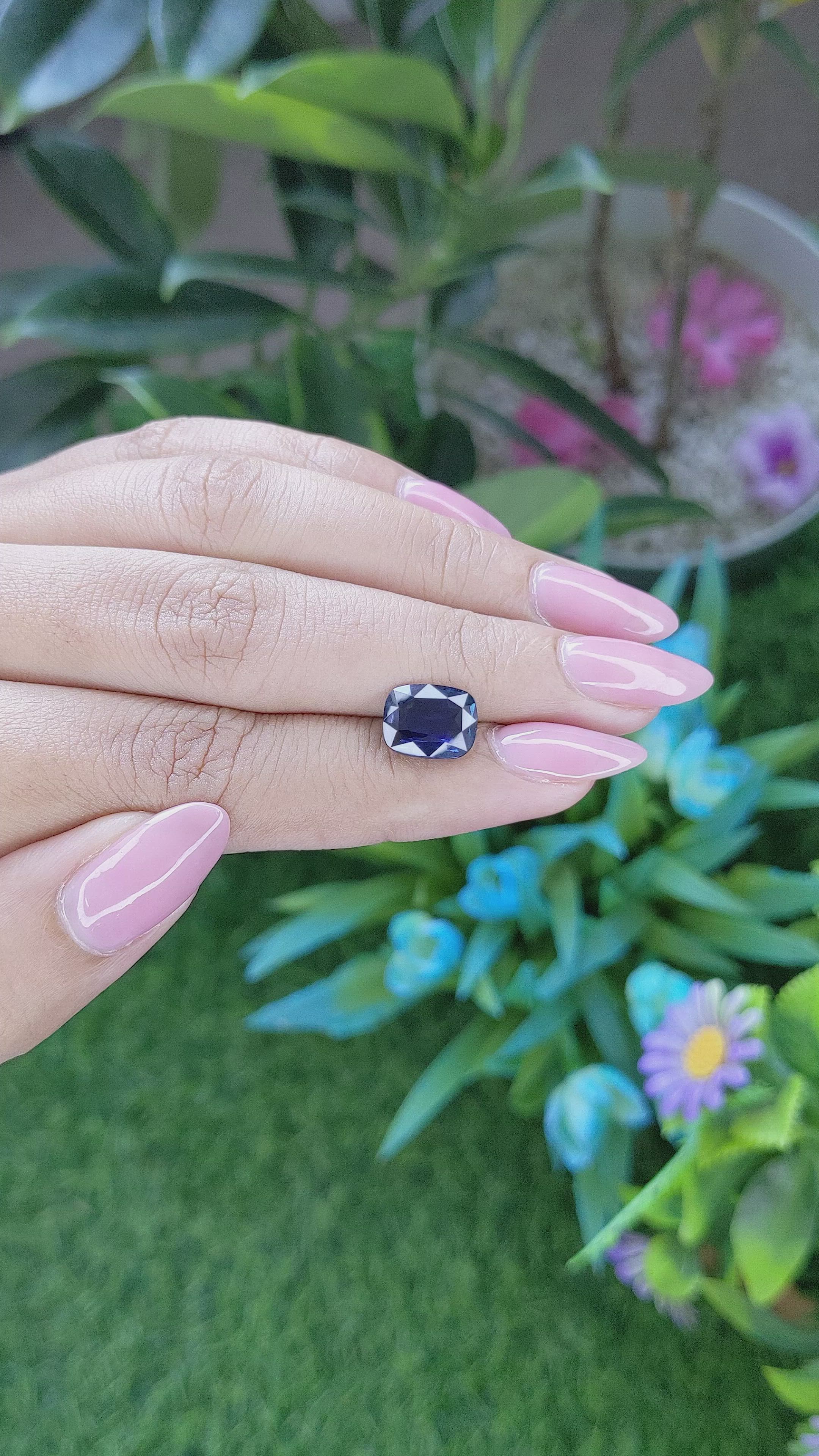 3.52 Ct. Blue Sapphire from Madagascar Size Video