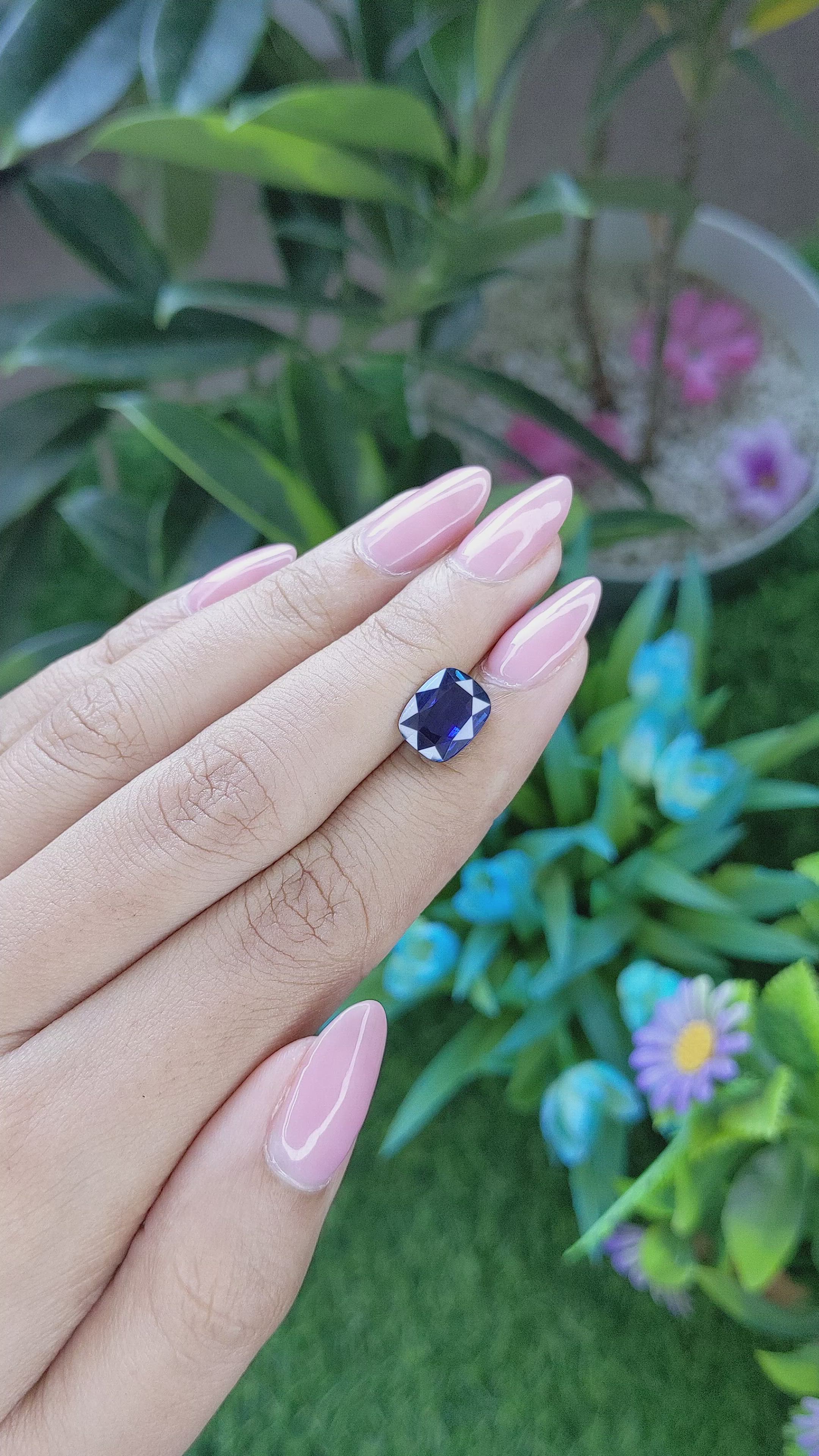 3.52 Ct. Blue Sapphire from Madagascar Size Video