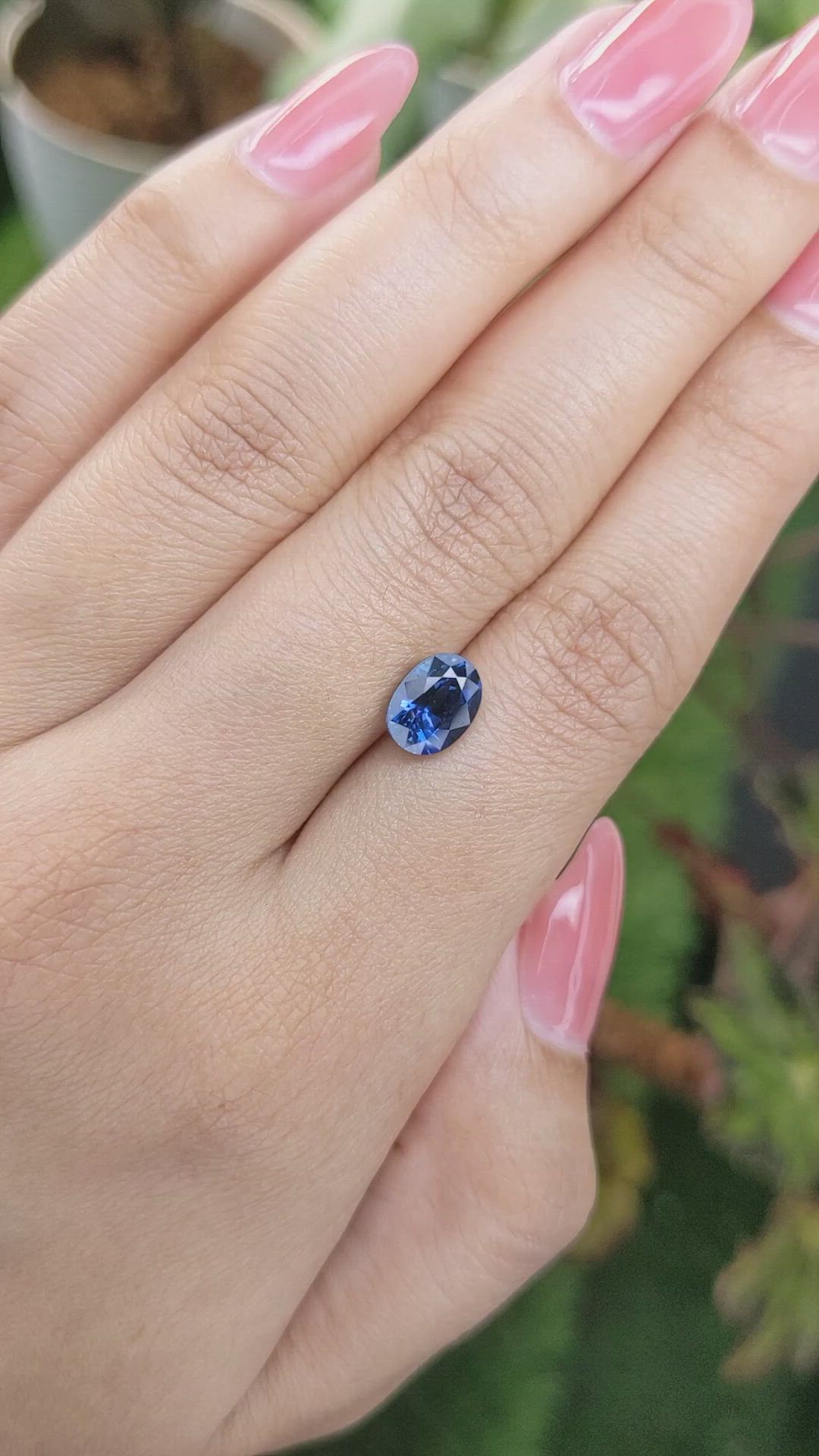 2.08 Ct. Blue Sapphire from Ceylon (Sri Lanka) Size Video