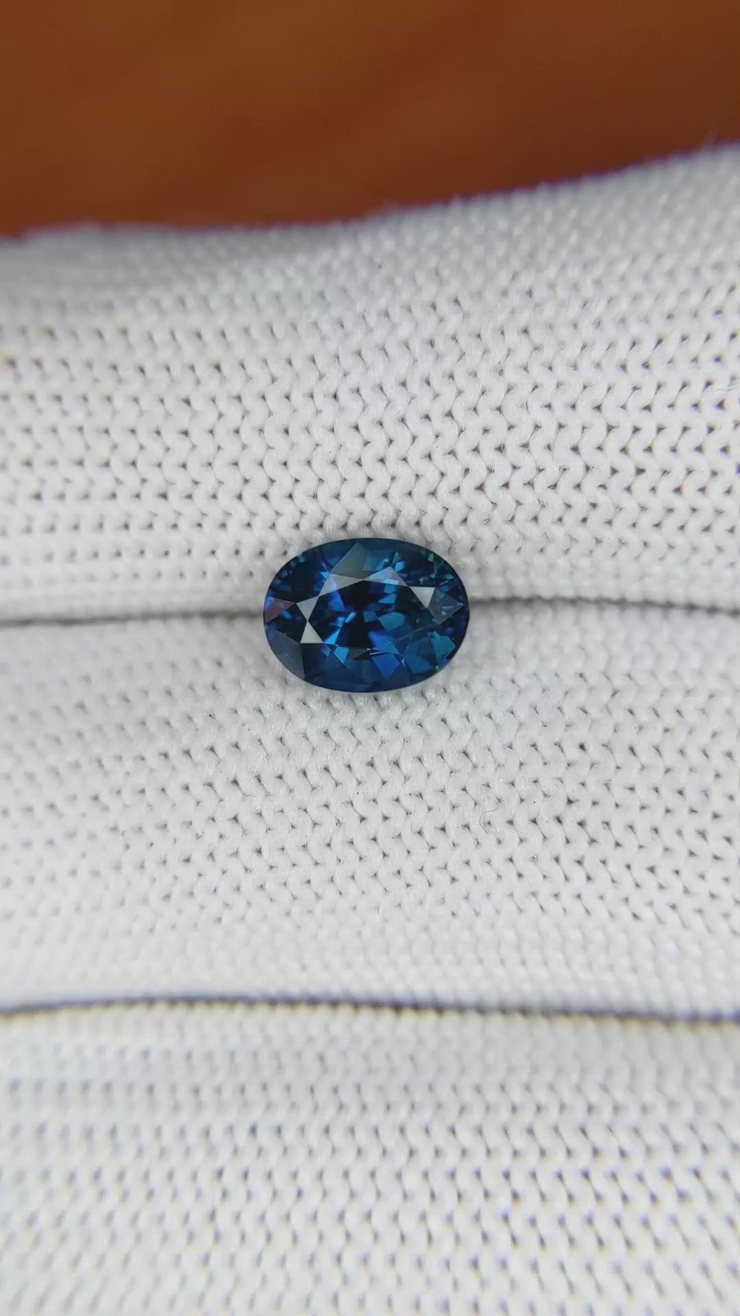 2.08 Ct. Blue Sapphire from Ceylon (Sri Lanka) Size Video