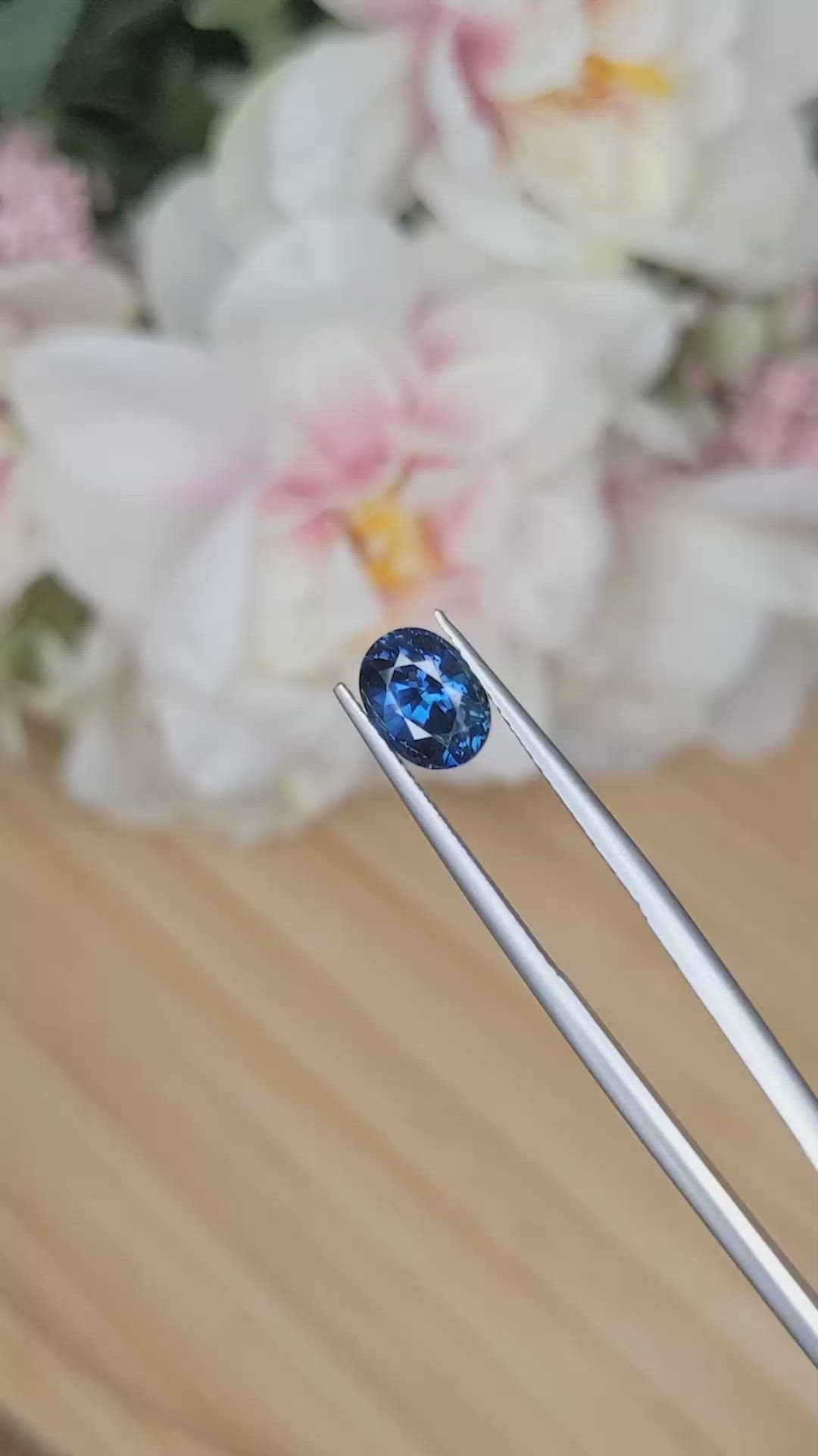 2.08 Ct. Blue Sapphire from Ceylon (Sri Lanka) Size Video
