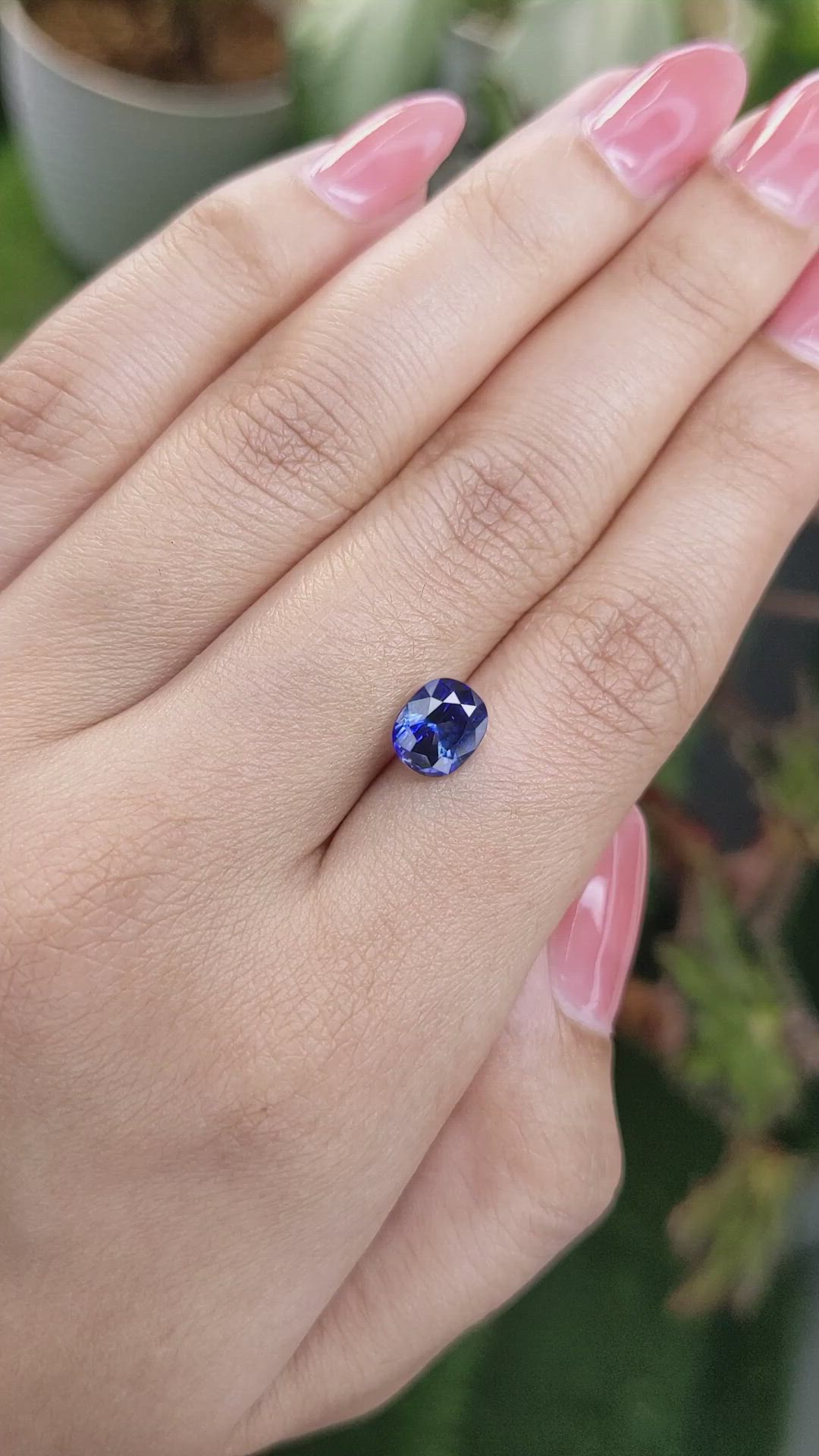 2.04 Ct. Blue Sapphire from Ceylon (Sri Lanka) Size Video