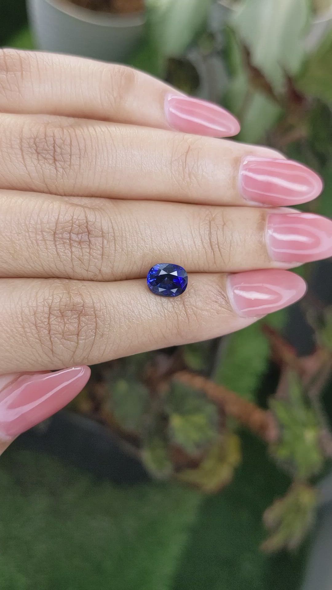 2.04 Ct. Blue Sapphire from Ceylon (Sri Lanka) Size Video