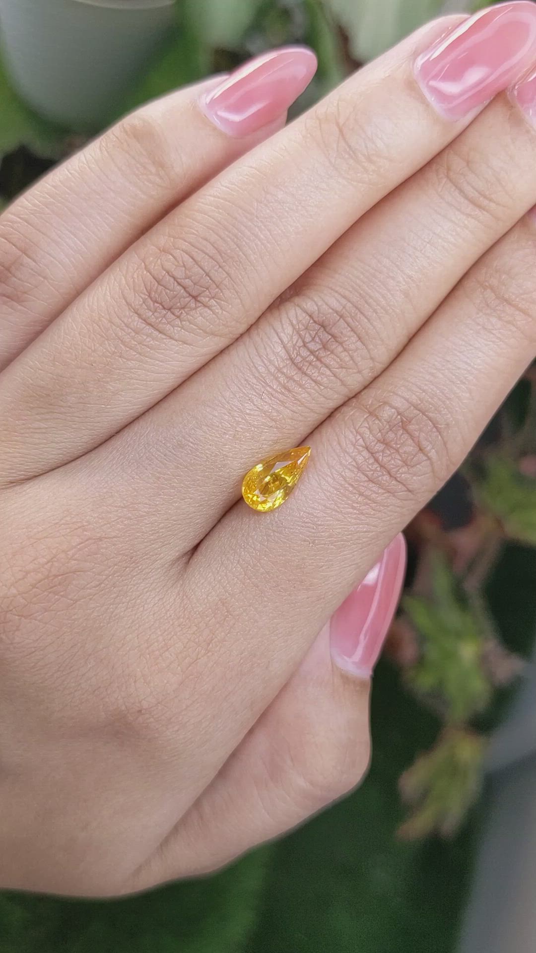 2.00 Ct. Yellowish Orange Sapphire from Ceylon (Sri Lanka) Size Video