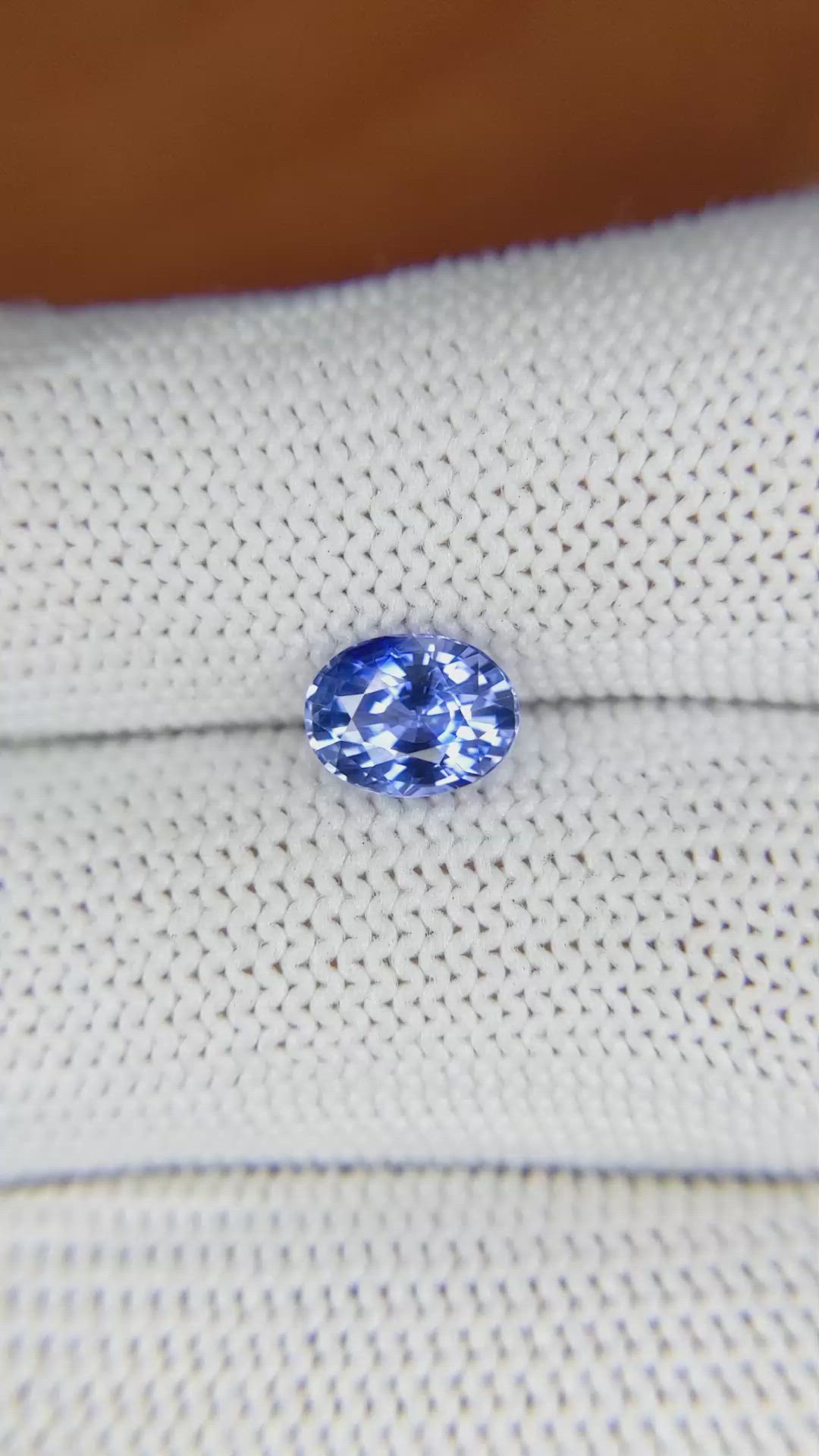 1.58 Ct. Blue Sapphire from Ceylon (Sri Lanka) Size Video