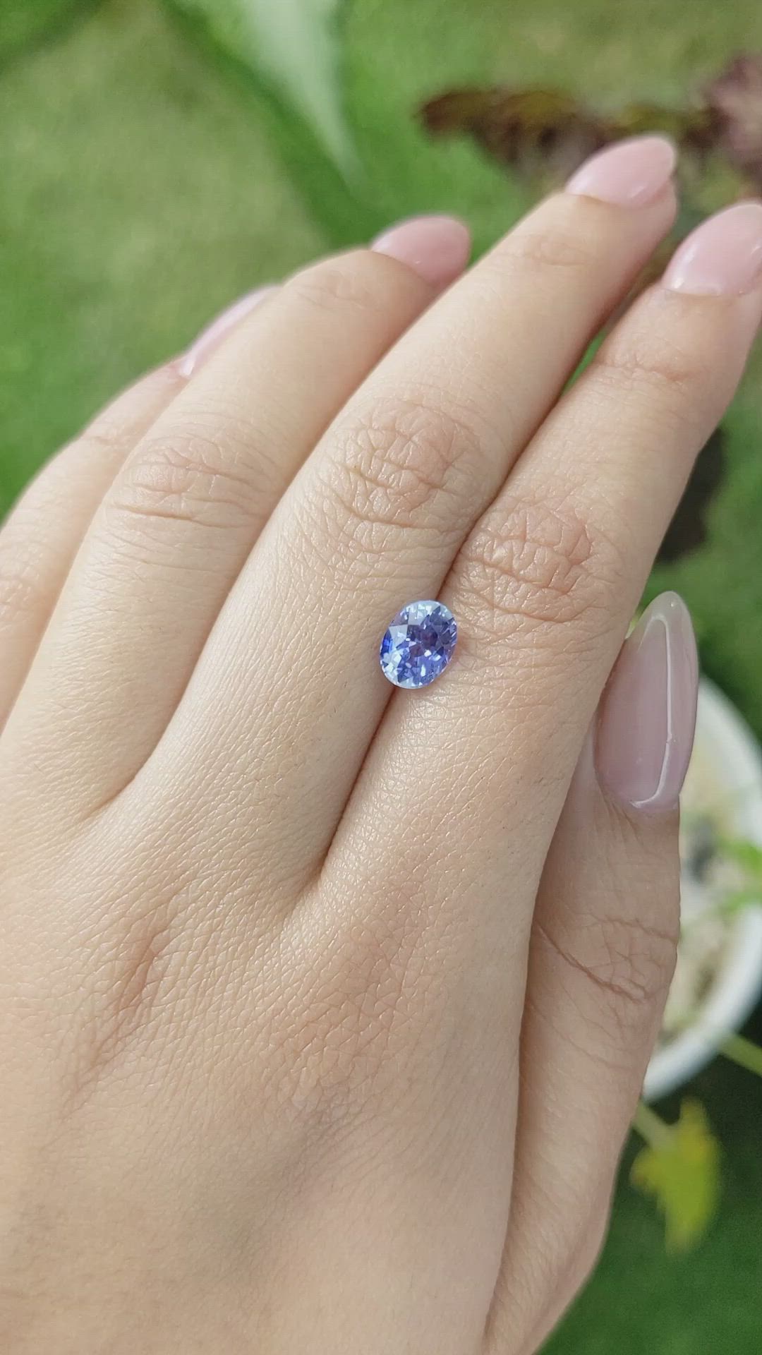 1.58 Ct. Blue Sapphire from Ceylon (Sri Lanka) Size Video