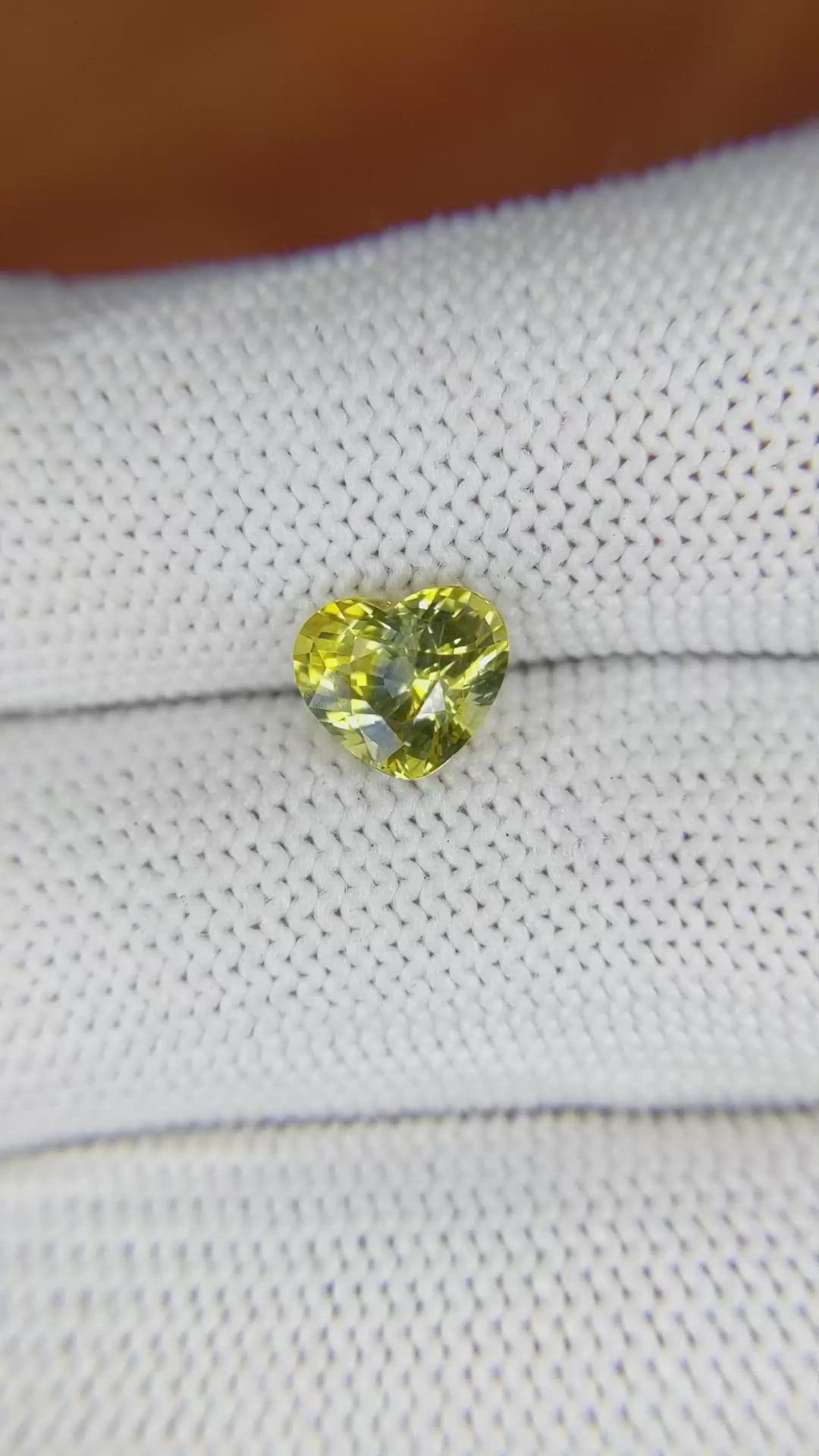 2.08 Ct. Yellow Sapphire from Ceylon (Sri Lanka) Size Video
