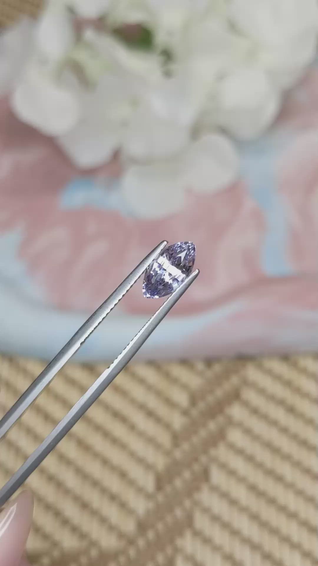 1.76 Ct. Purple Sapphire from Ceylon (Sri Lanka) Size Video