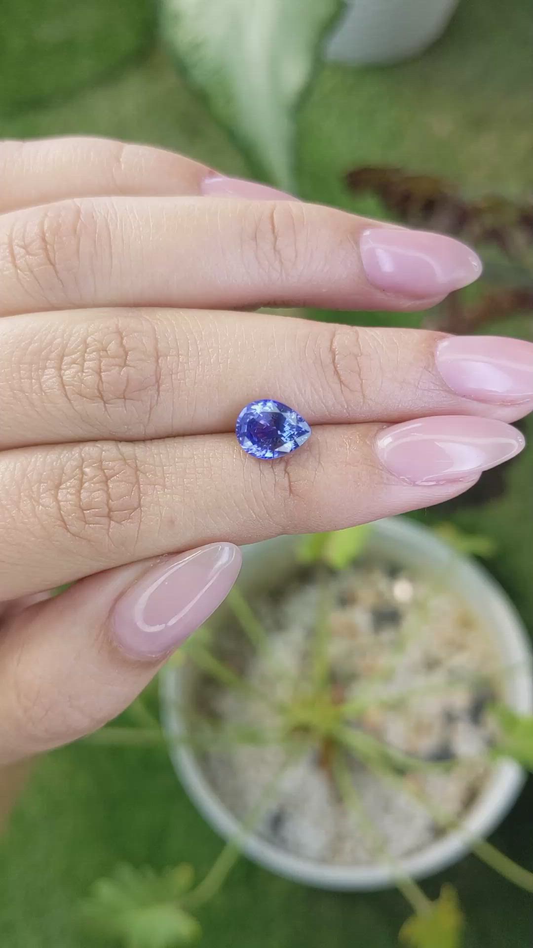 2.13 Ct. Blue Sapphire from Ceylon (Sri Lanka) Size Video