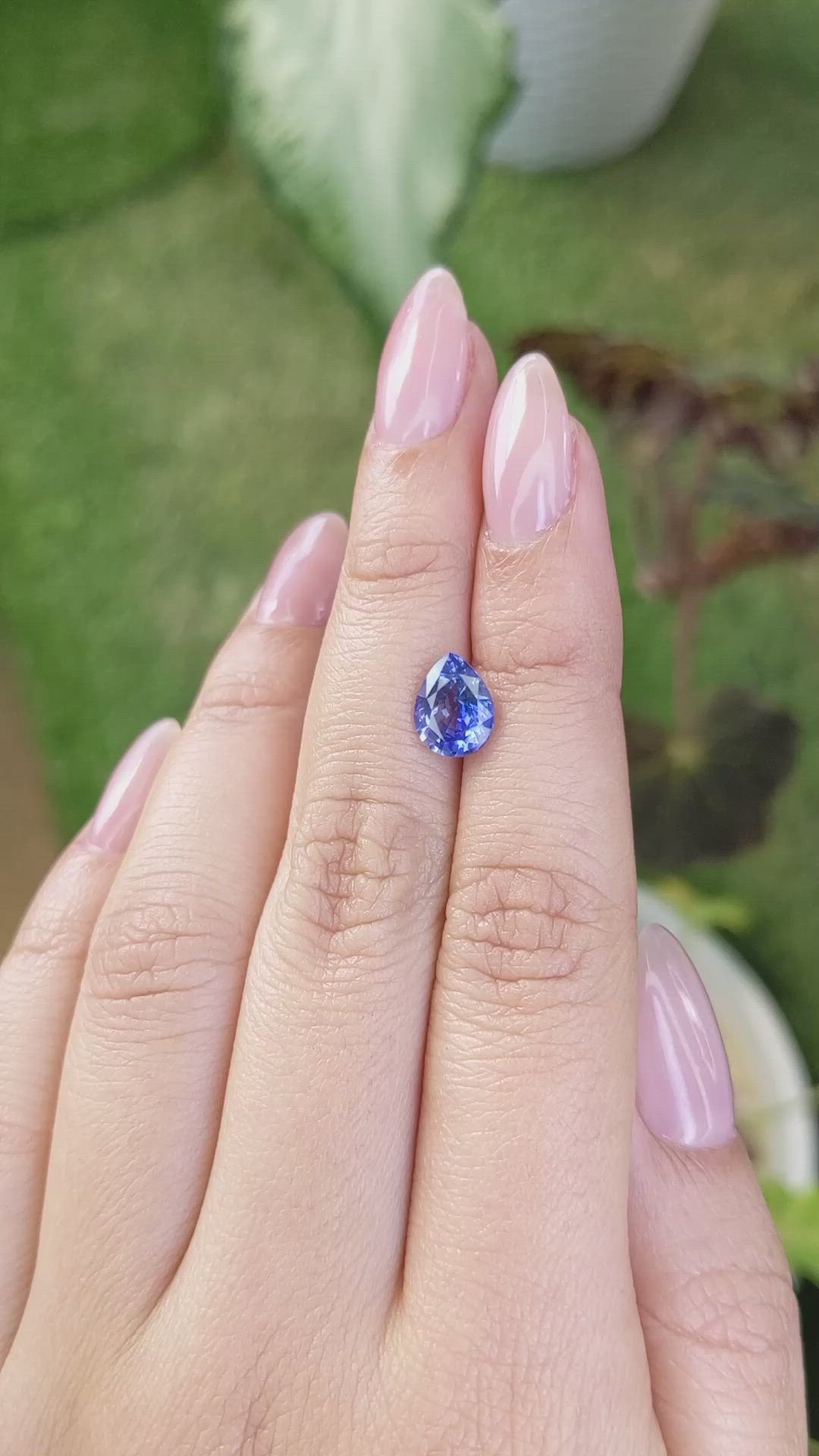 2.13 Ct. Blue Sapphire from Ceylon (Sri Lanka) Size Video